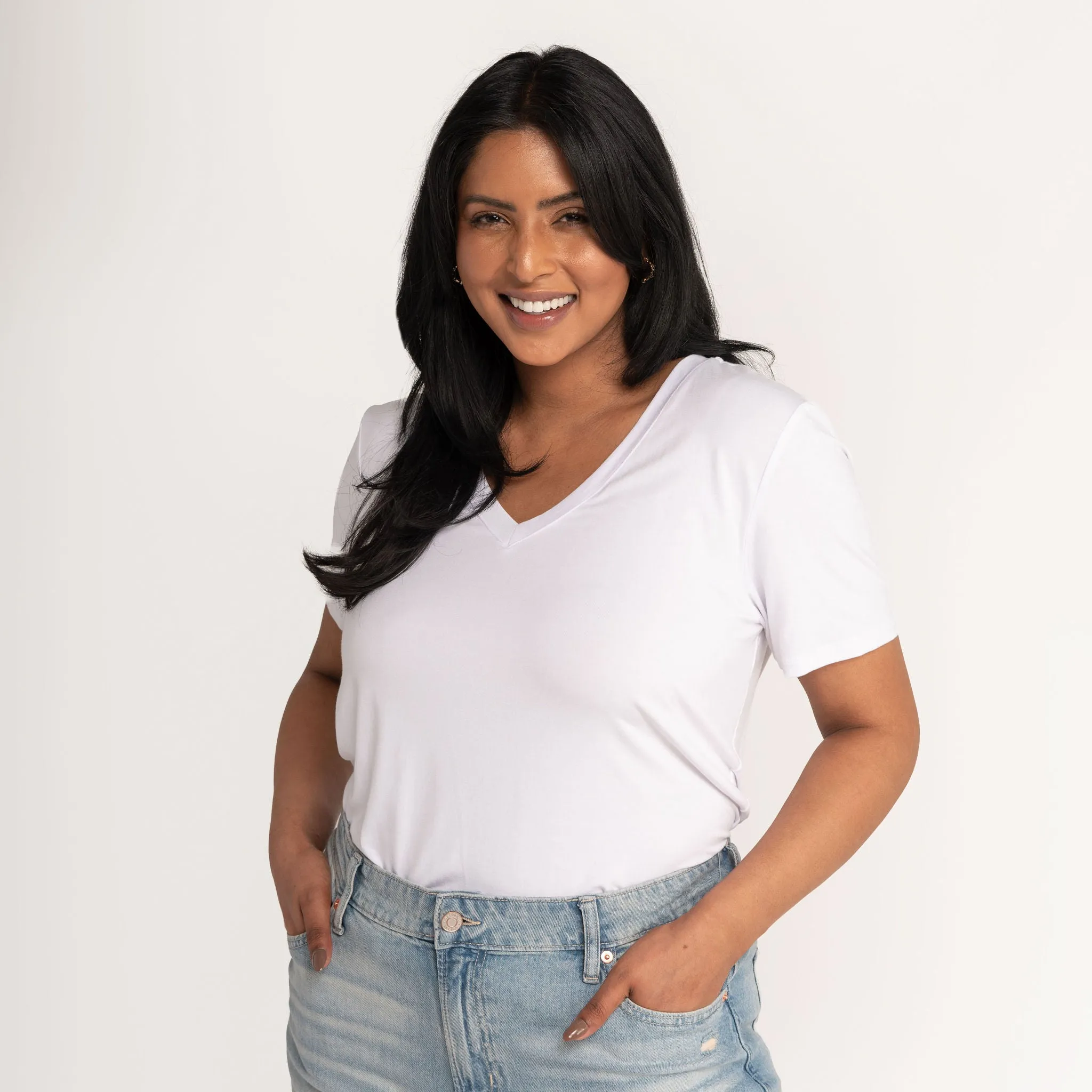 Last Chance: The Effortless V-Neck T-Shirt sold by Encircled product image thumbnail 3