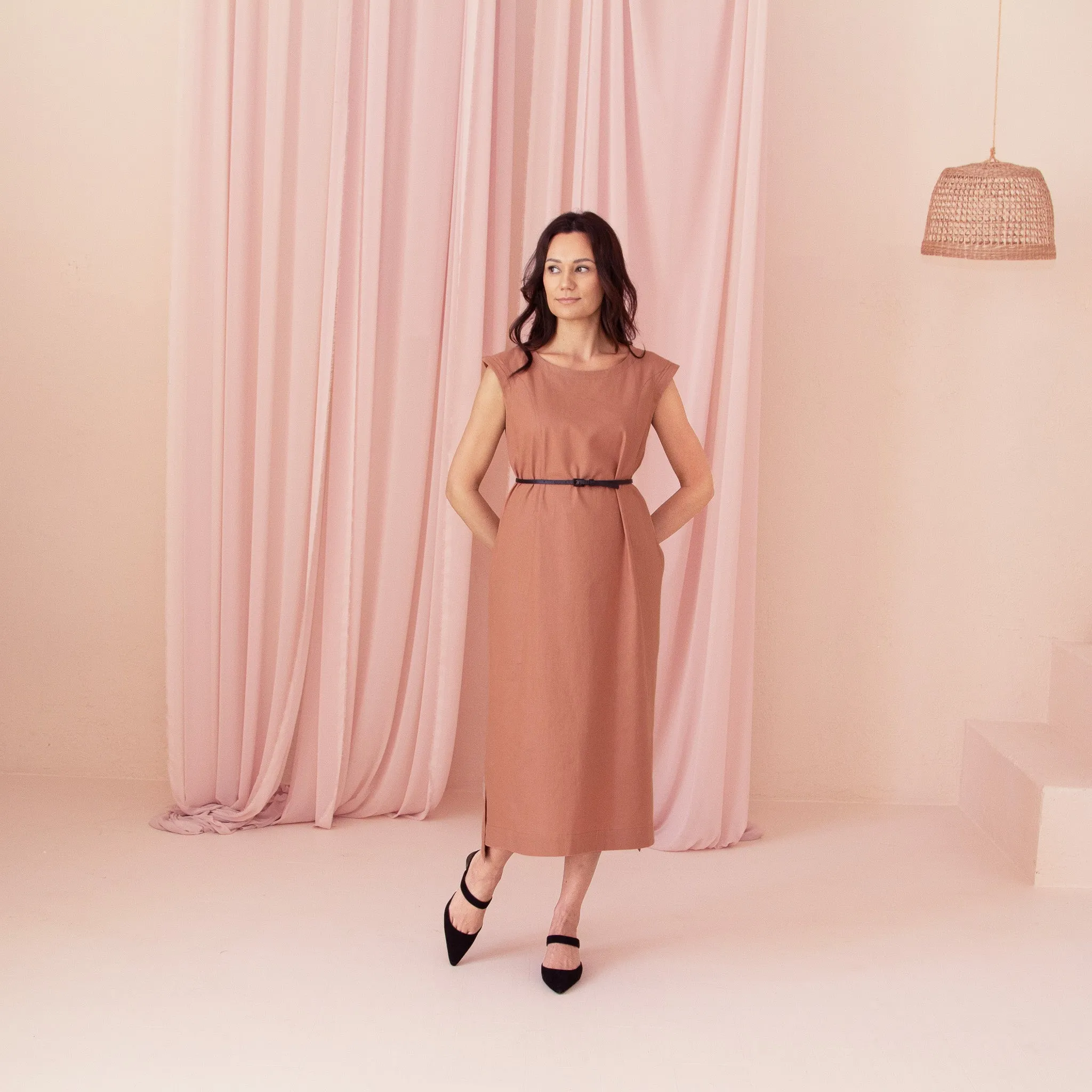 Sample Sale: The Linen-Cotton Midi Dress sold by Encircled product image thumbnail 2