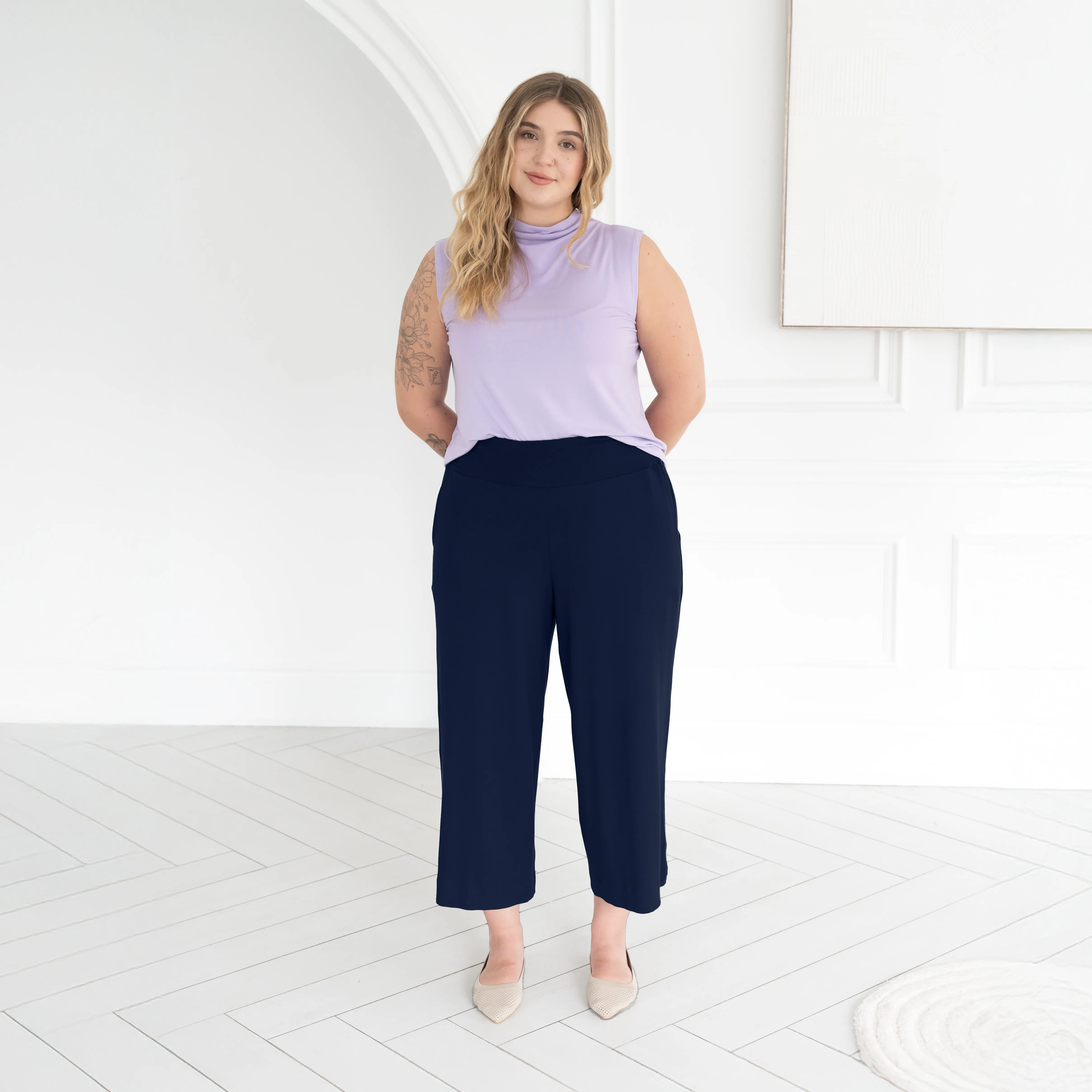 The Dressy Wide Leg Crop Pant sold by Encircled product image thumbnail 5