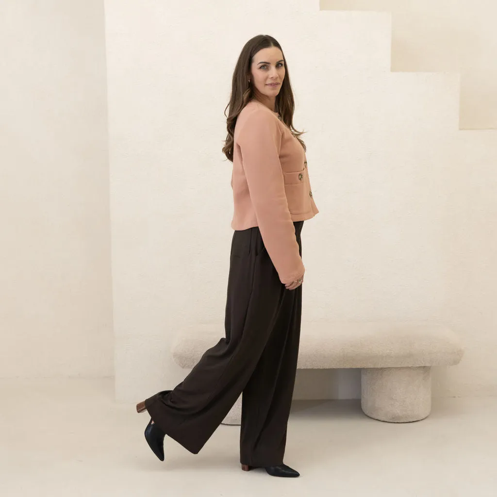 The Tailored Organic Fleece Cardigan sold by Encircled product image thumbnail 4