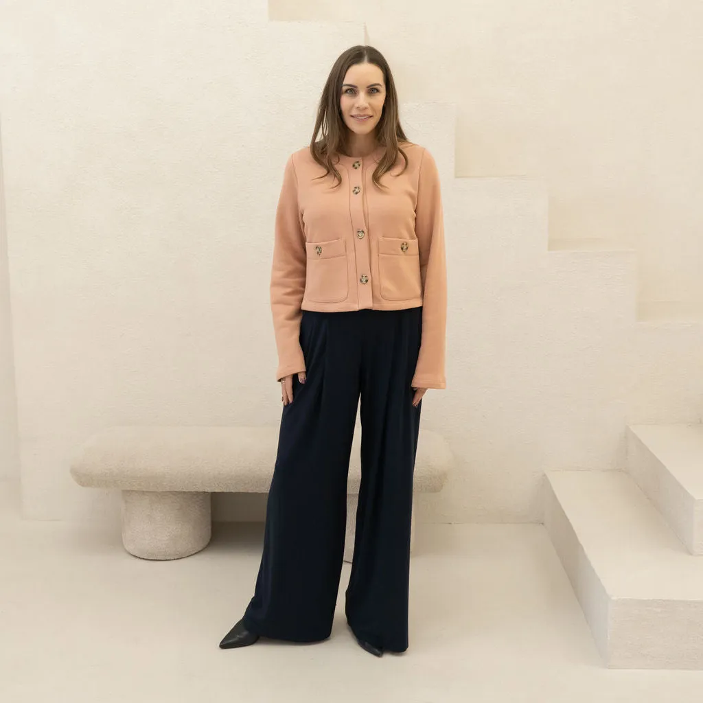 The Tailored Organic Fleece Cardigan sold by Encircled product image thumbnail 3