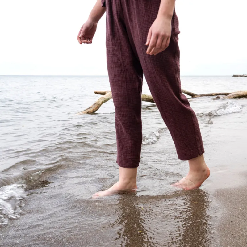 The Airy Gauze Tapered Pant made by Encircled
