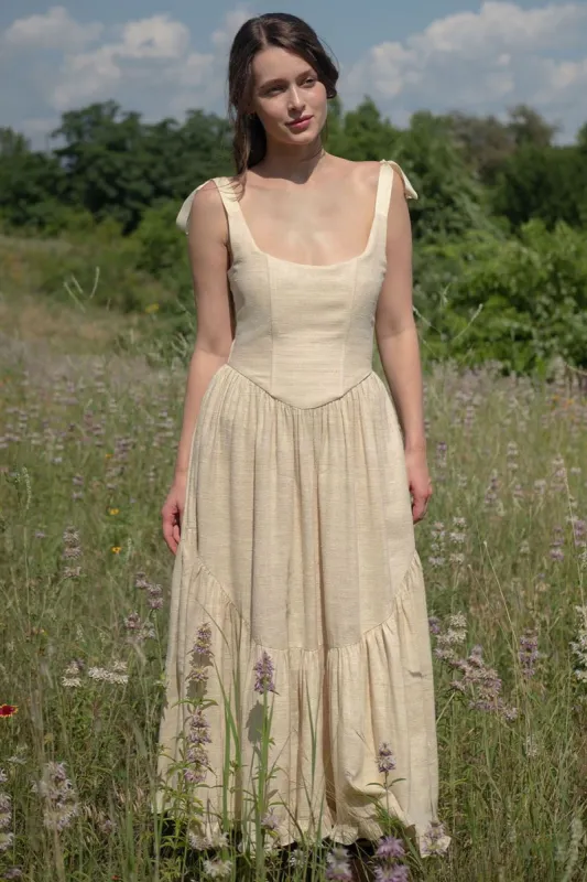 Mirabelle Dress in Wild Silk sold by Of Her Own Kind
