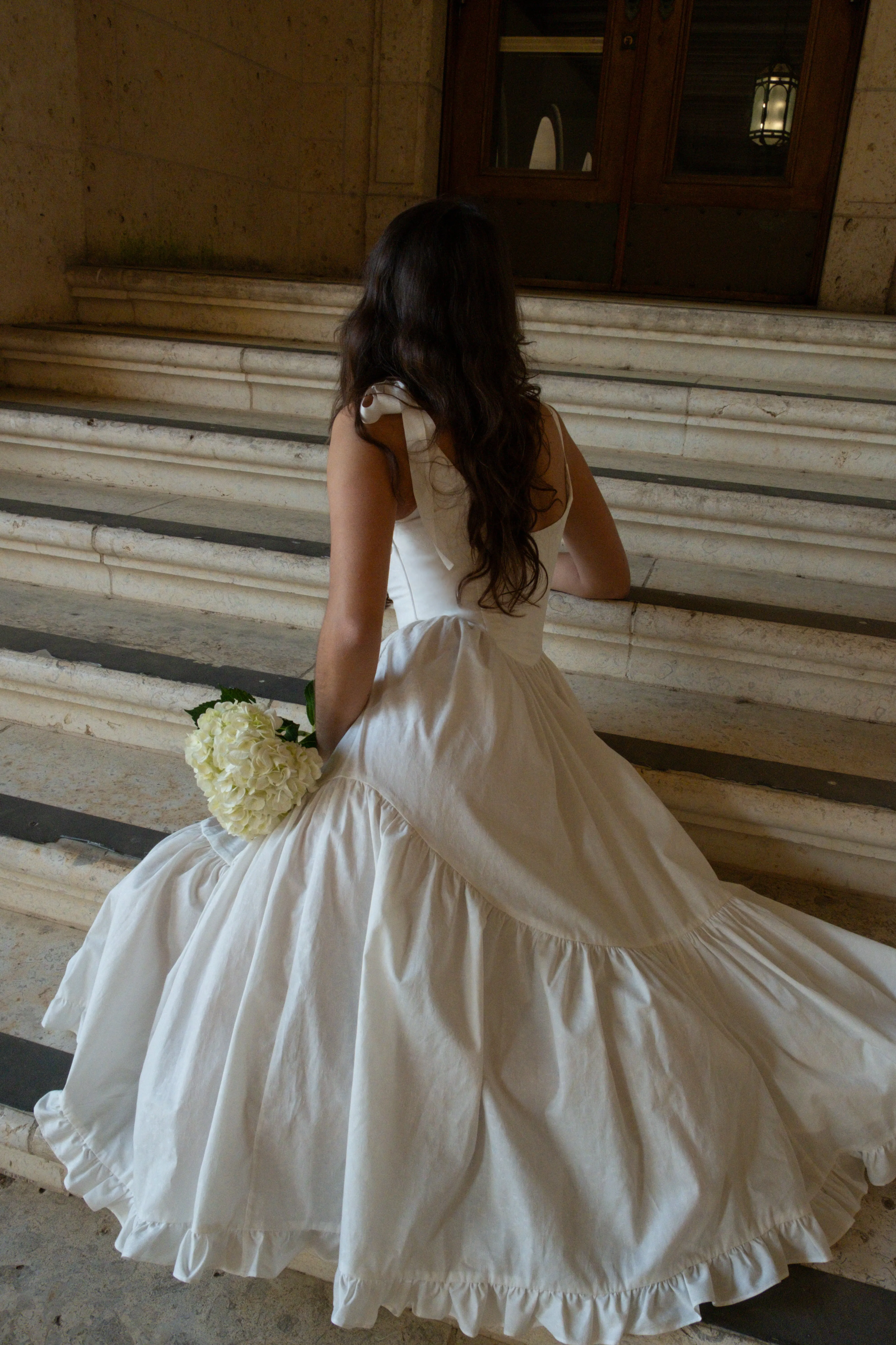 Mirabelle Bridal Dress in Pearl Jacquard sold by Of Her Own Kind product image thumbnail 5