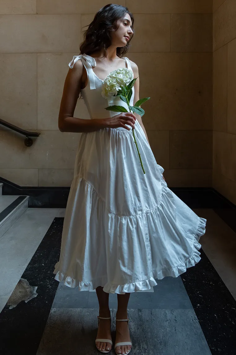 Mirabelle Bridal Dress in Pearl Jacquard sold by Of Her Own Kind product image thumbnail 4