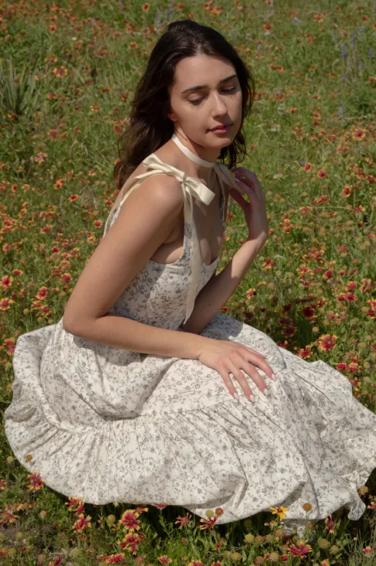 Mirabelle Dress in Pearl Floral sold by Of Her Own Kind