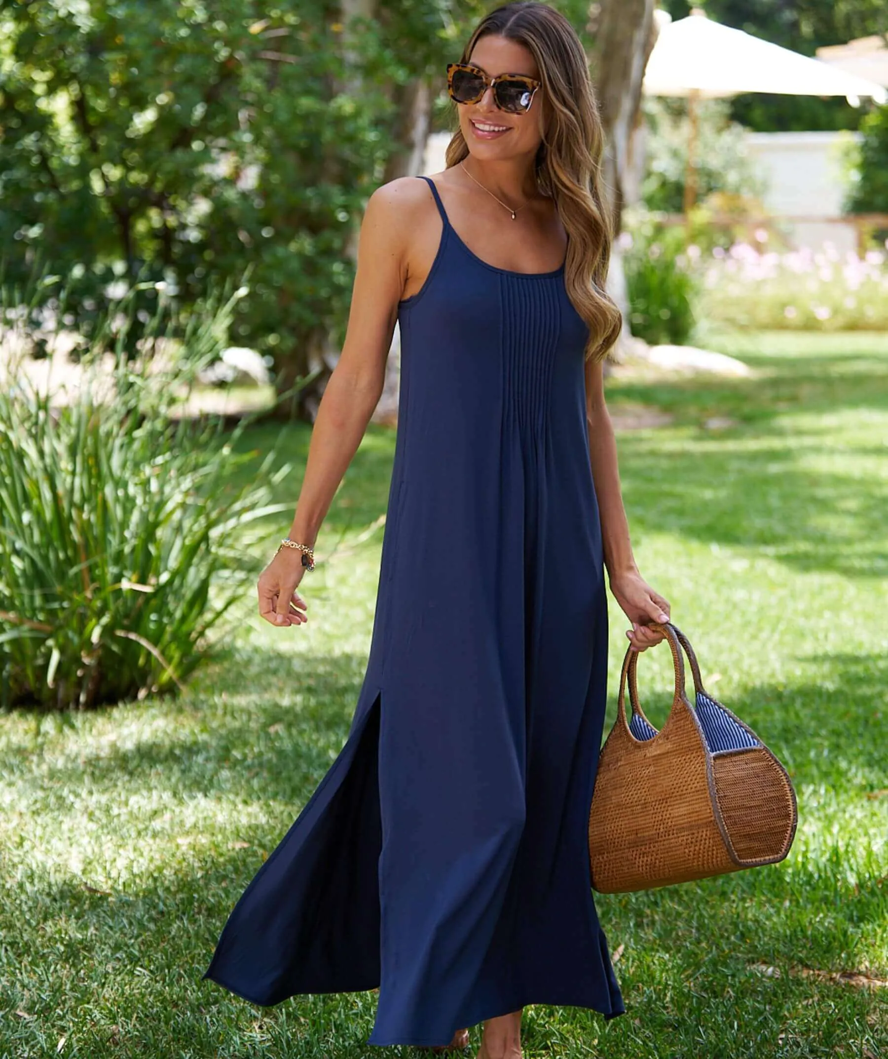 Pintuck Maxi Bra Dress sold by SheBird product image thumbnail 5