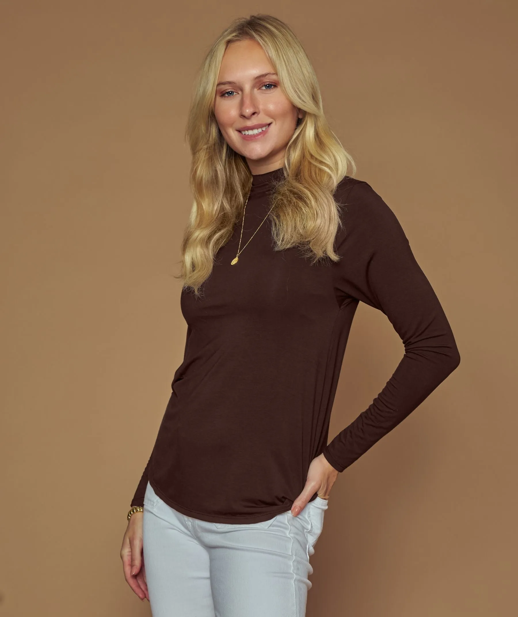 Mock Neck Long Sleeve Top sold by SheBird product image thumbnail 3