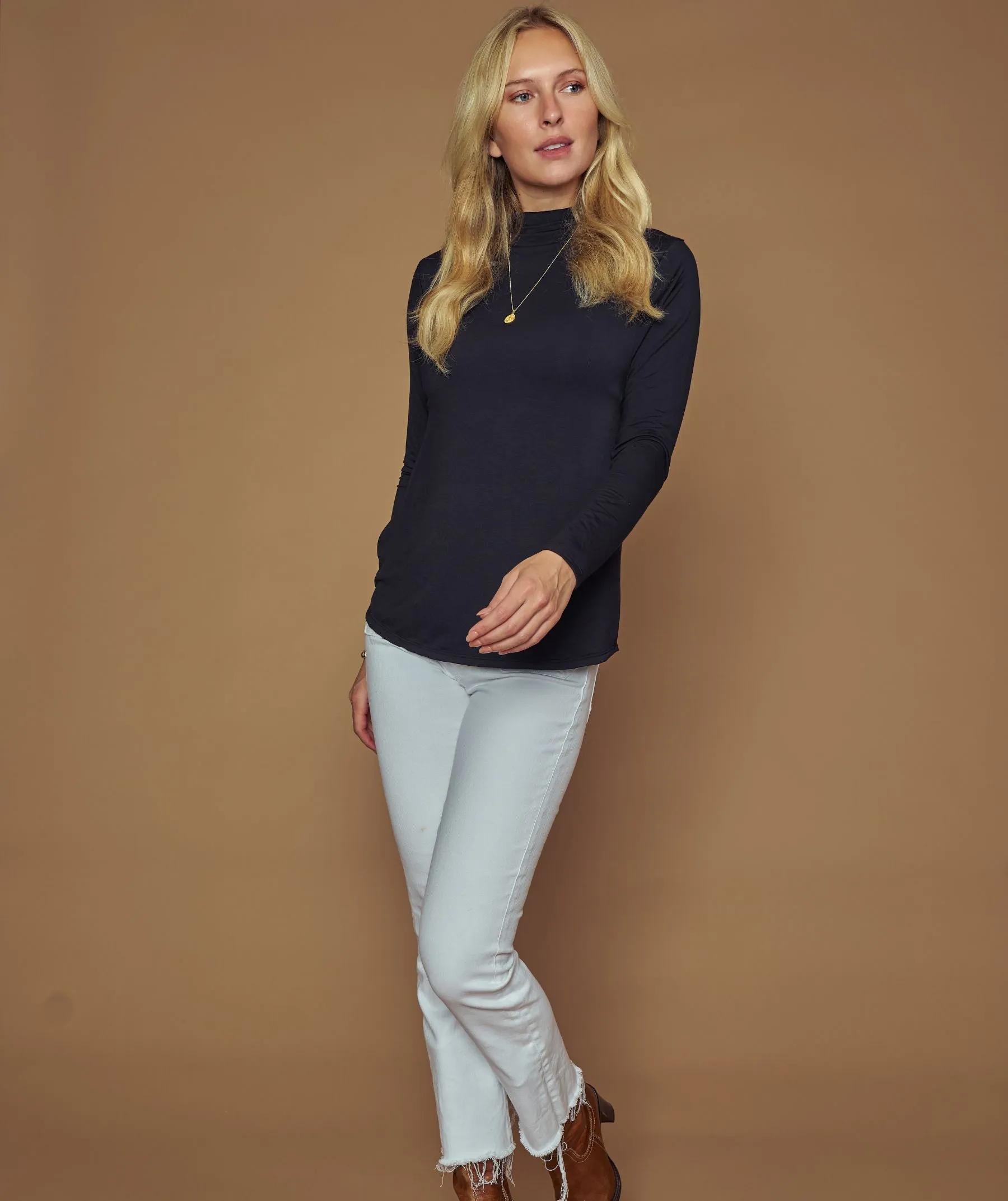 Mock Neck Long Sleeve Top sold by SheBird product image thumbnail 5
