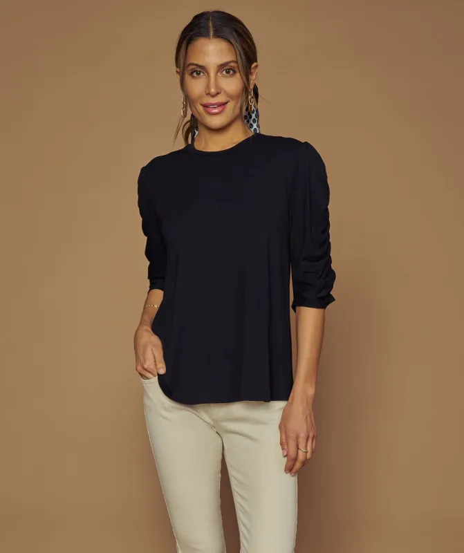 The Ruched Sleeve Bra Tee sold by SheBird