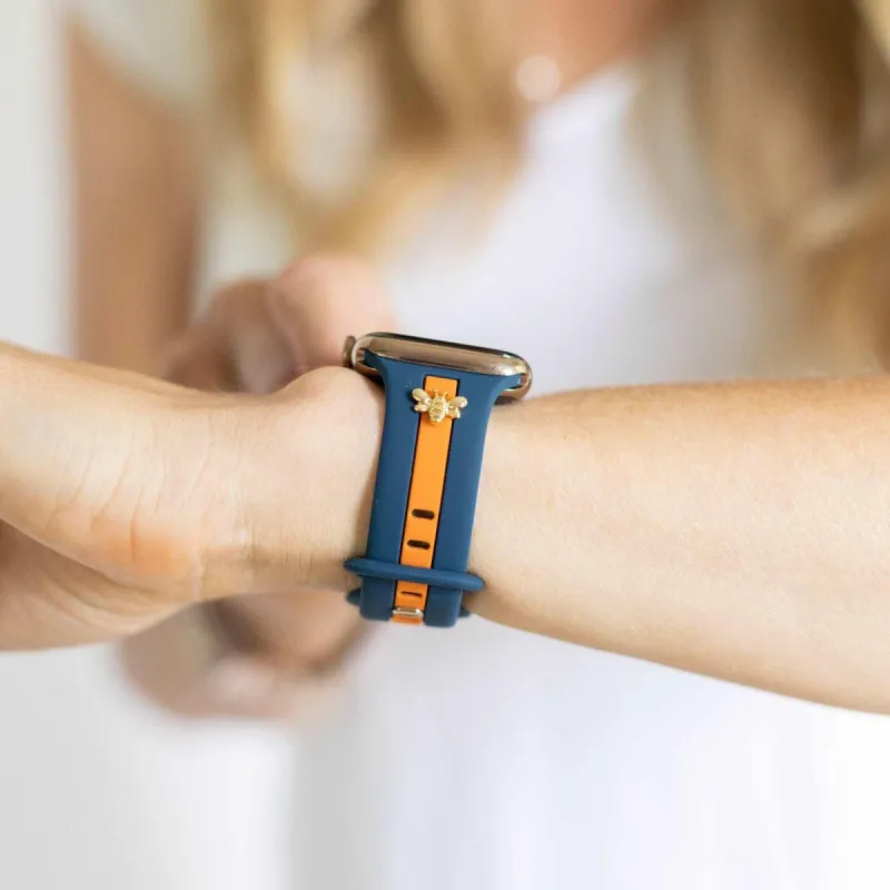 Skye Blue & Orange Smart Watch Band sold by Strawberry Avocados
