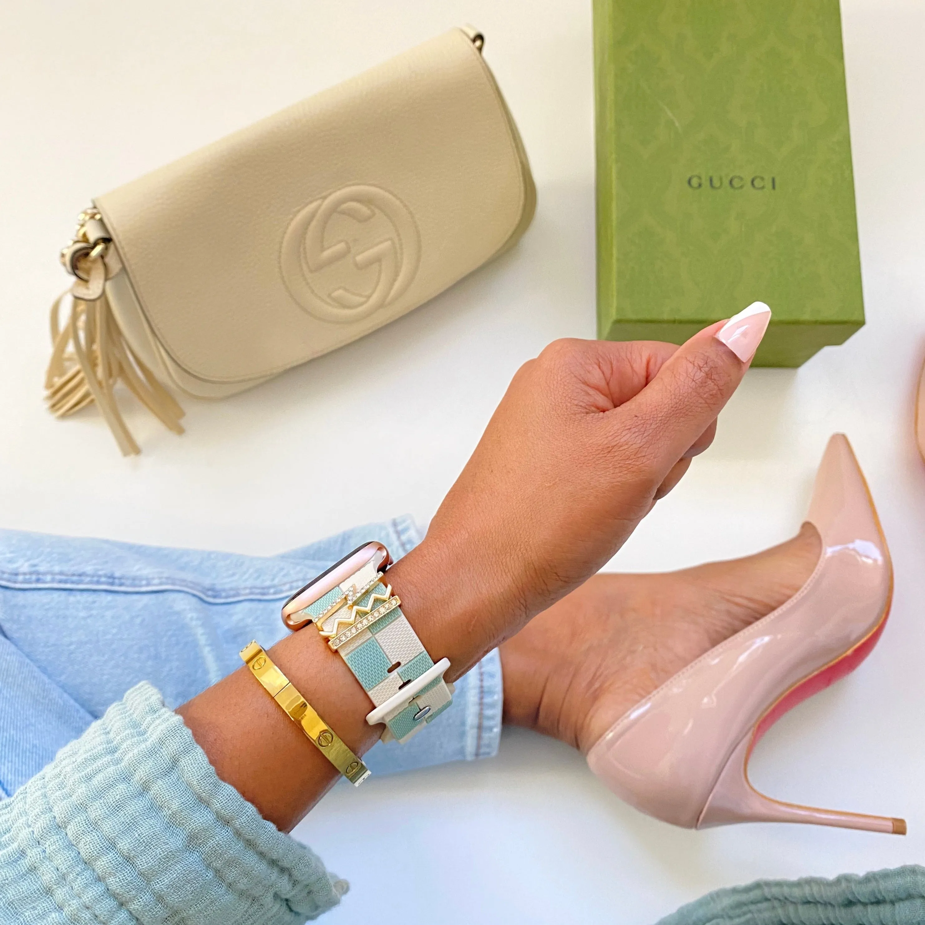 Downtown Matcha Latte Apple Watch Band sold by Strawberry Avocados product image thumbnail 2