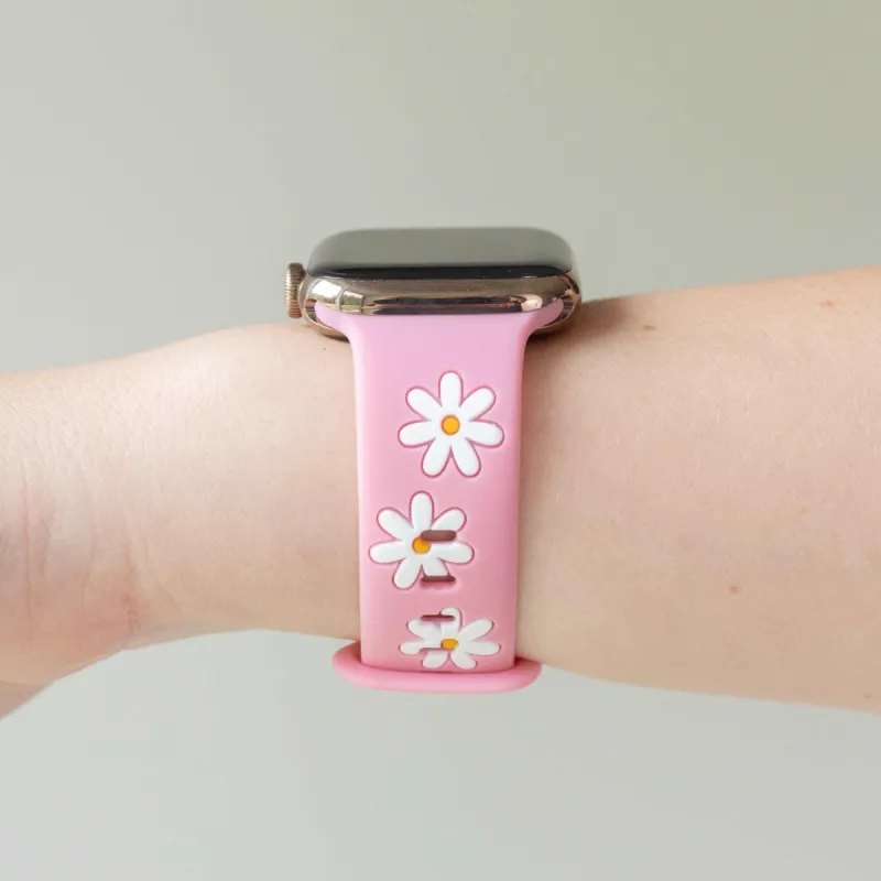 Darling Daisy Blushing Pink Apple Watch Band sold by Strawberry Avocados