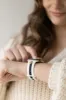 Skye Winter White & Black Night Smart Watch Band sold by Strawberry Avocados