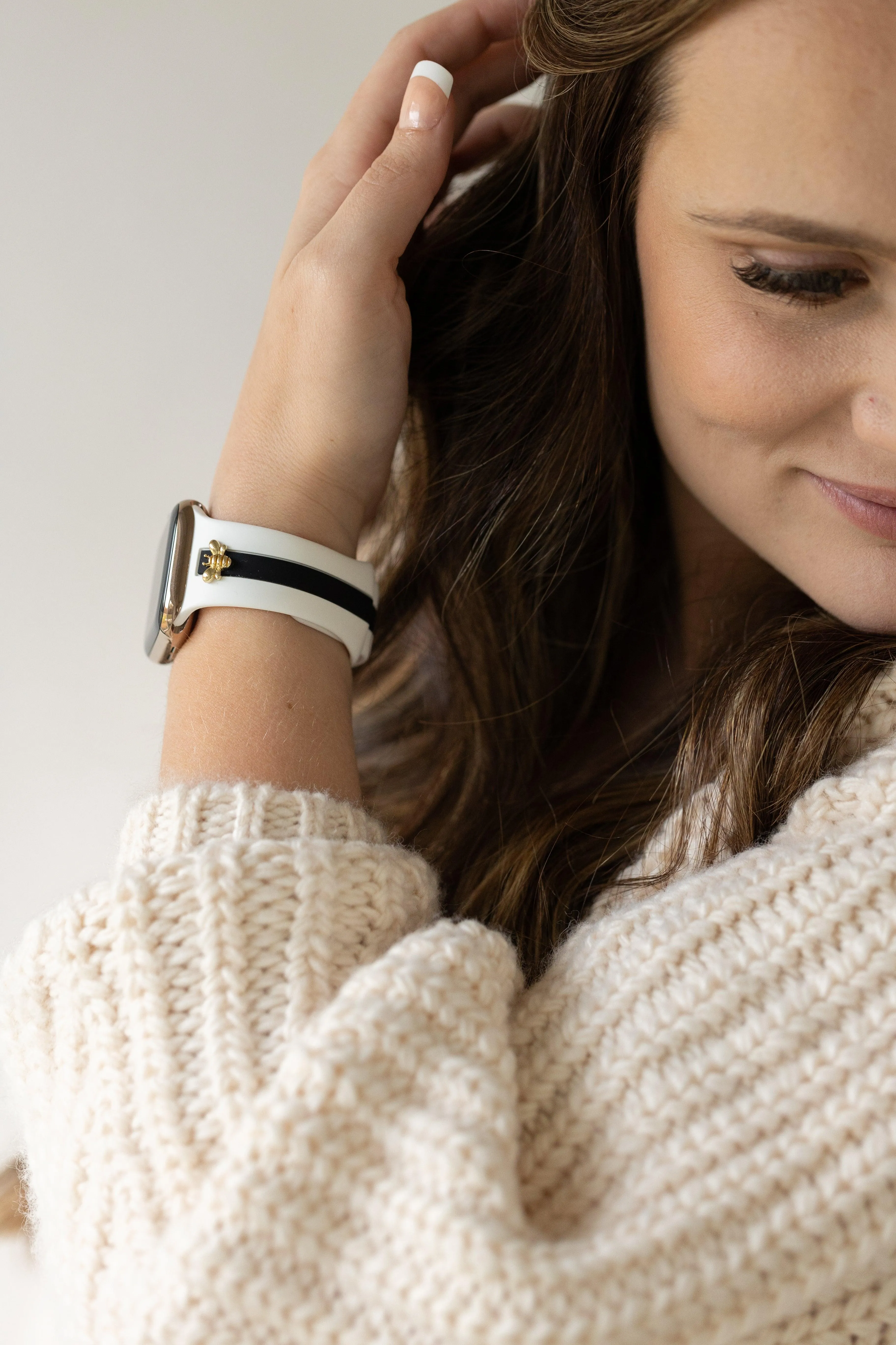 Skye Winter White & Black Night Smart Watch Band sold by Strawberry Avocados product image thumbnail 5