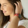 The It Girl Red & Black Smart Watch Band sold by Strawberry Avocados