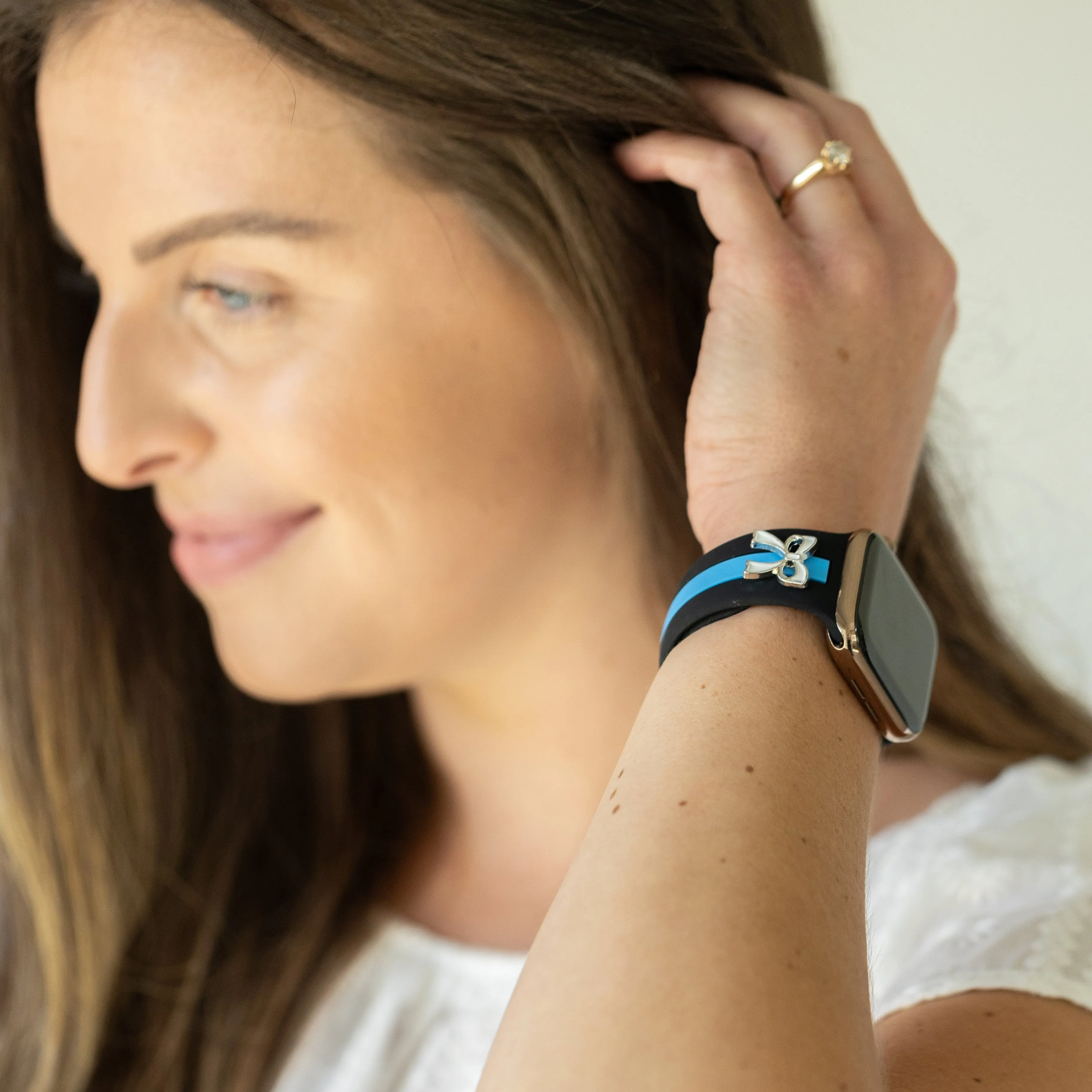 The It Girl Black & Blue Smart Watch Band sold by Strawberry Avocados product image thumbnail 3