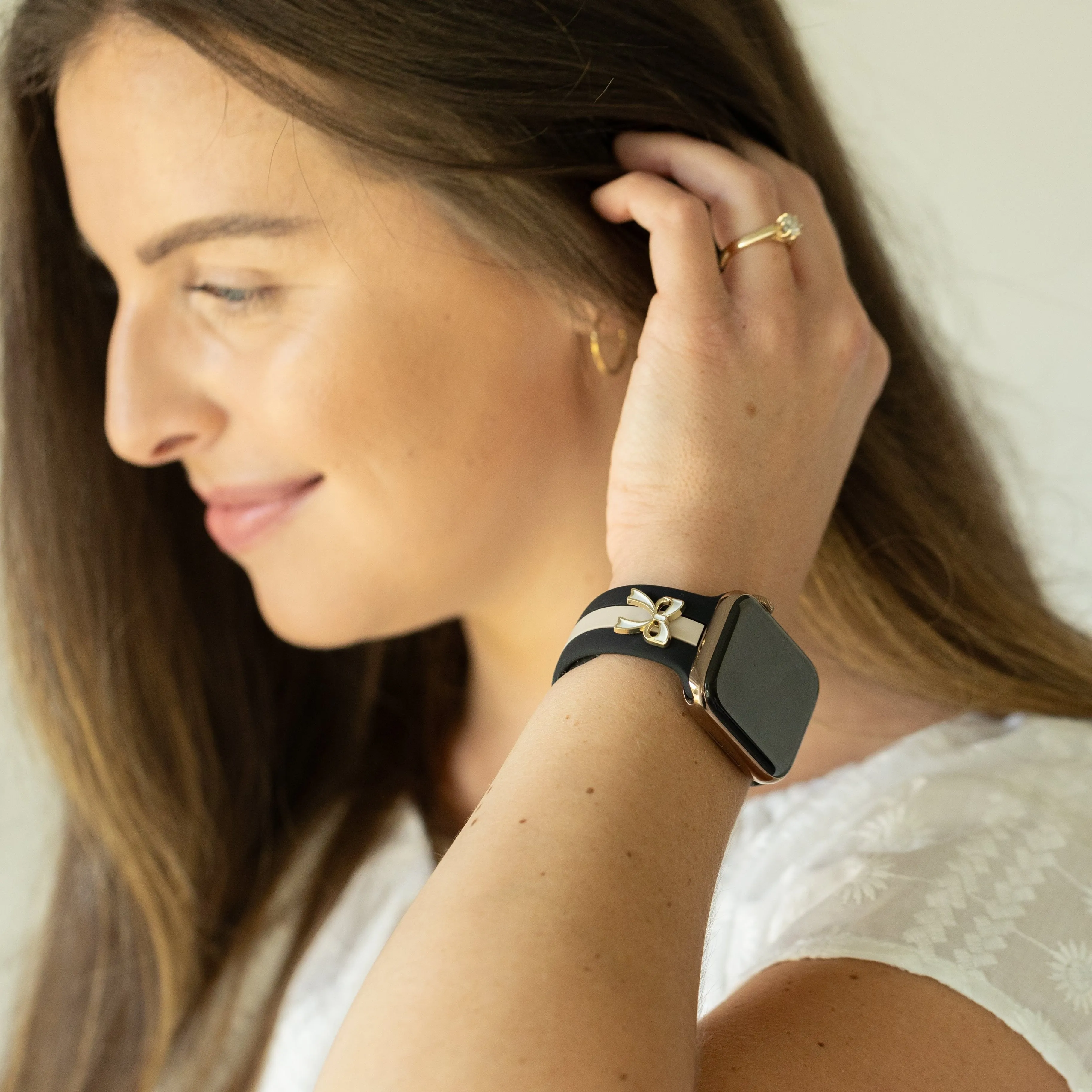 The It Girl Black and Nude Sand Smart Watch Band sold by Strawberry Avocados product image thumbnail 2