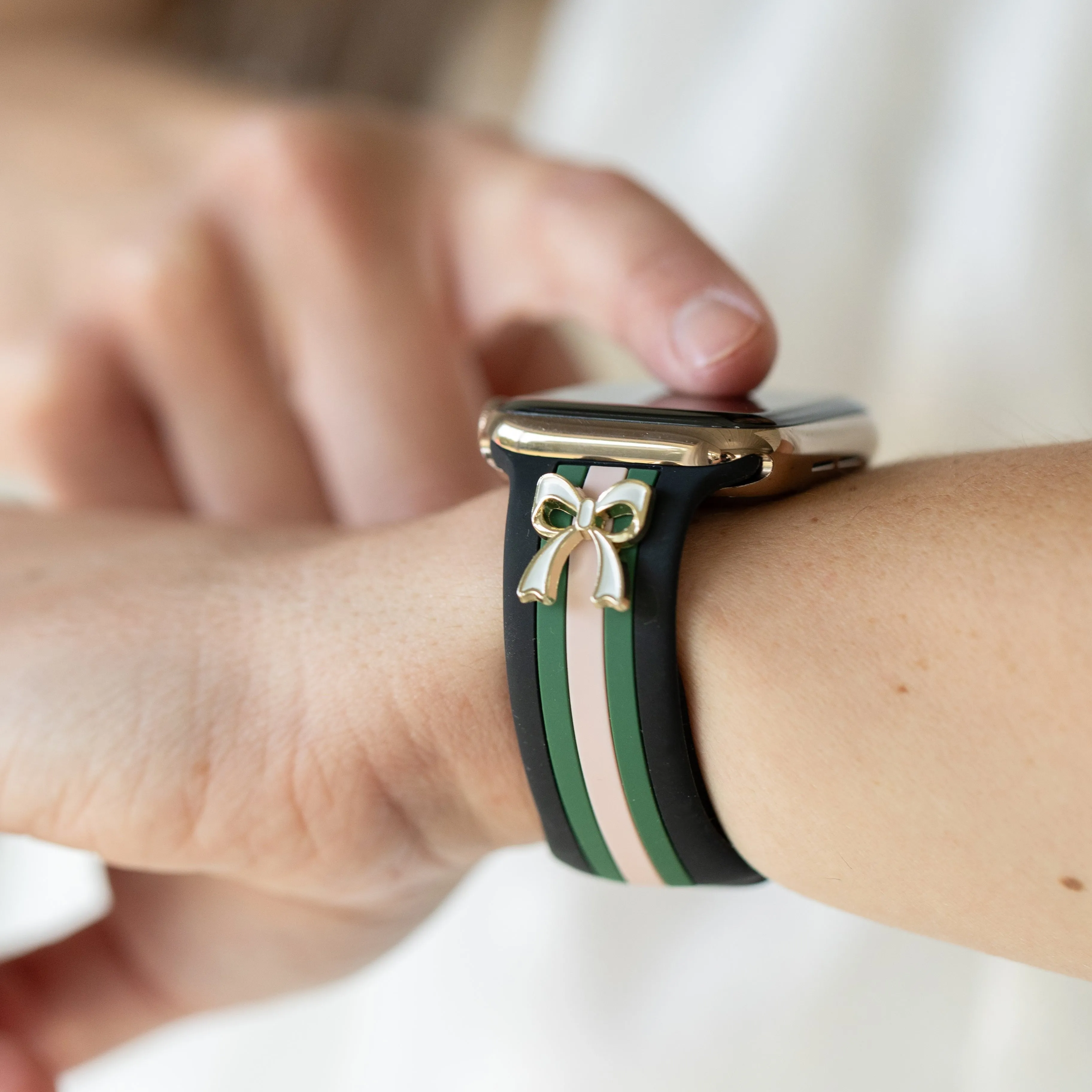 The It Girl Black/Pink/Green Smart Watch Band sold by Strawberry Avocados product image thumbnail 2