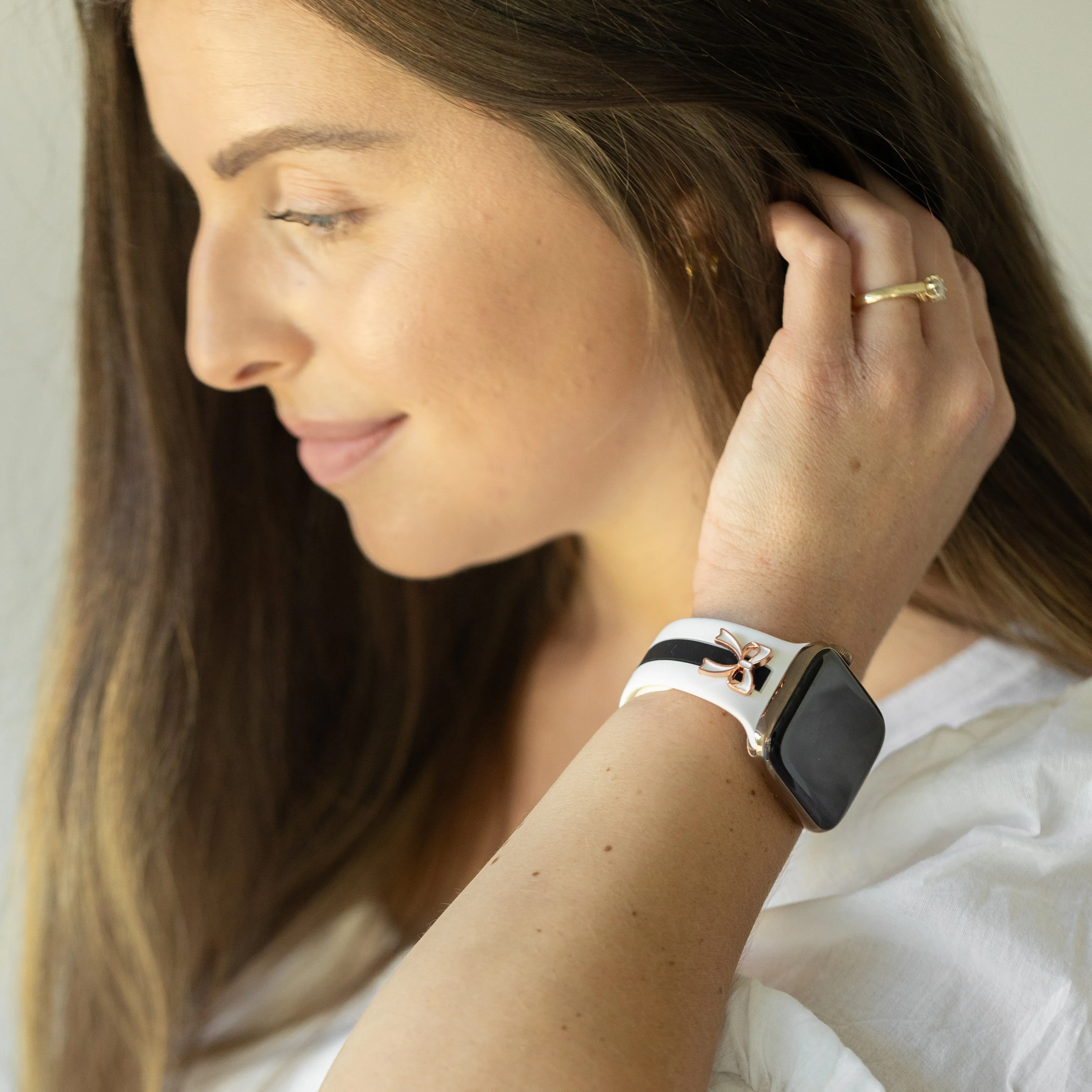 The It Girl Winter White & Black Night Smart Watch Band sold by Strawberry Avocados product image thumbnail 3