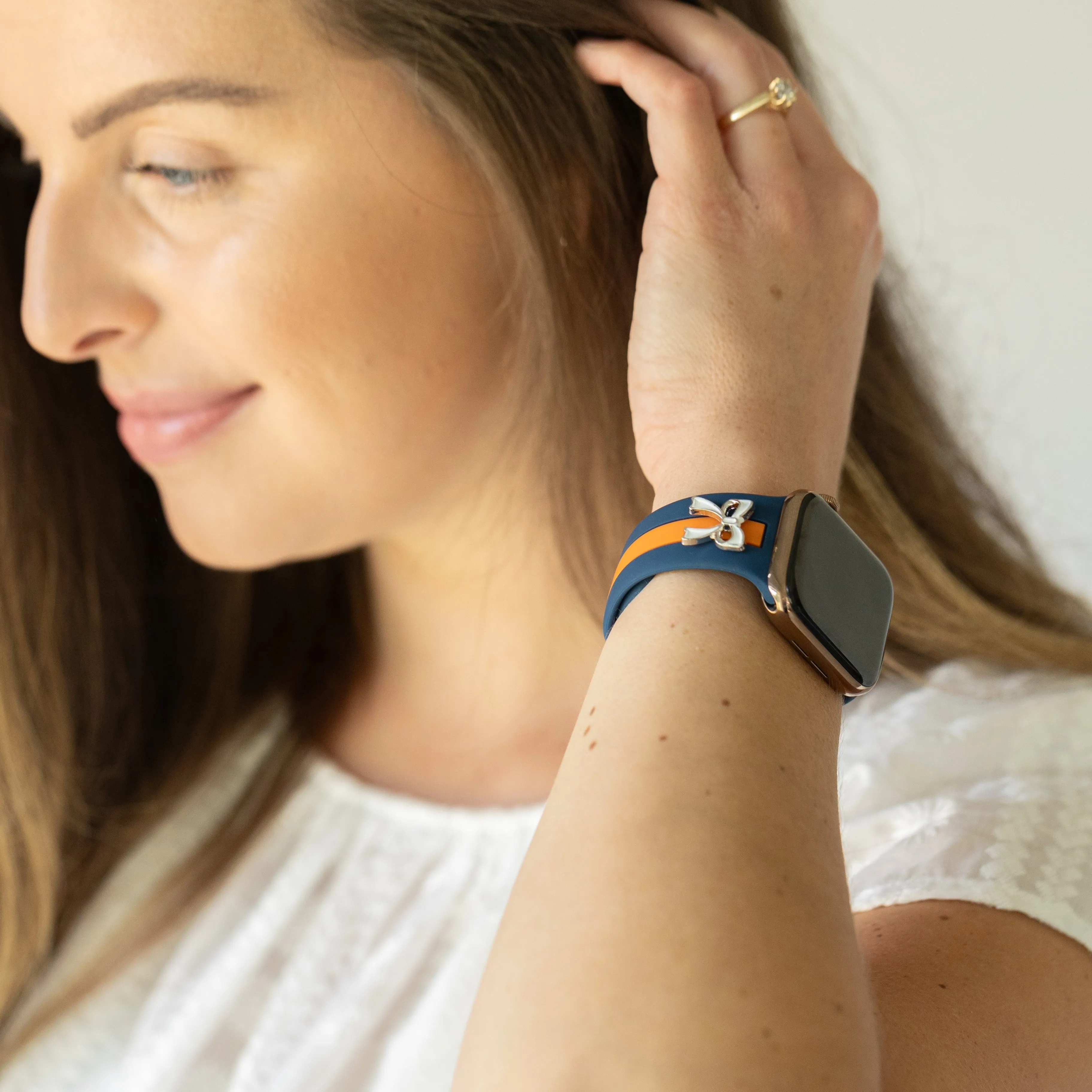The It Girl Blue & Orange Smart Watch Band sold by Strawberry Avocados product image thumbnail 3