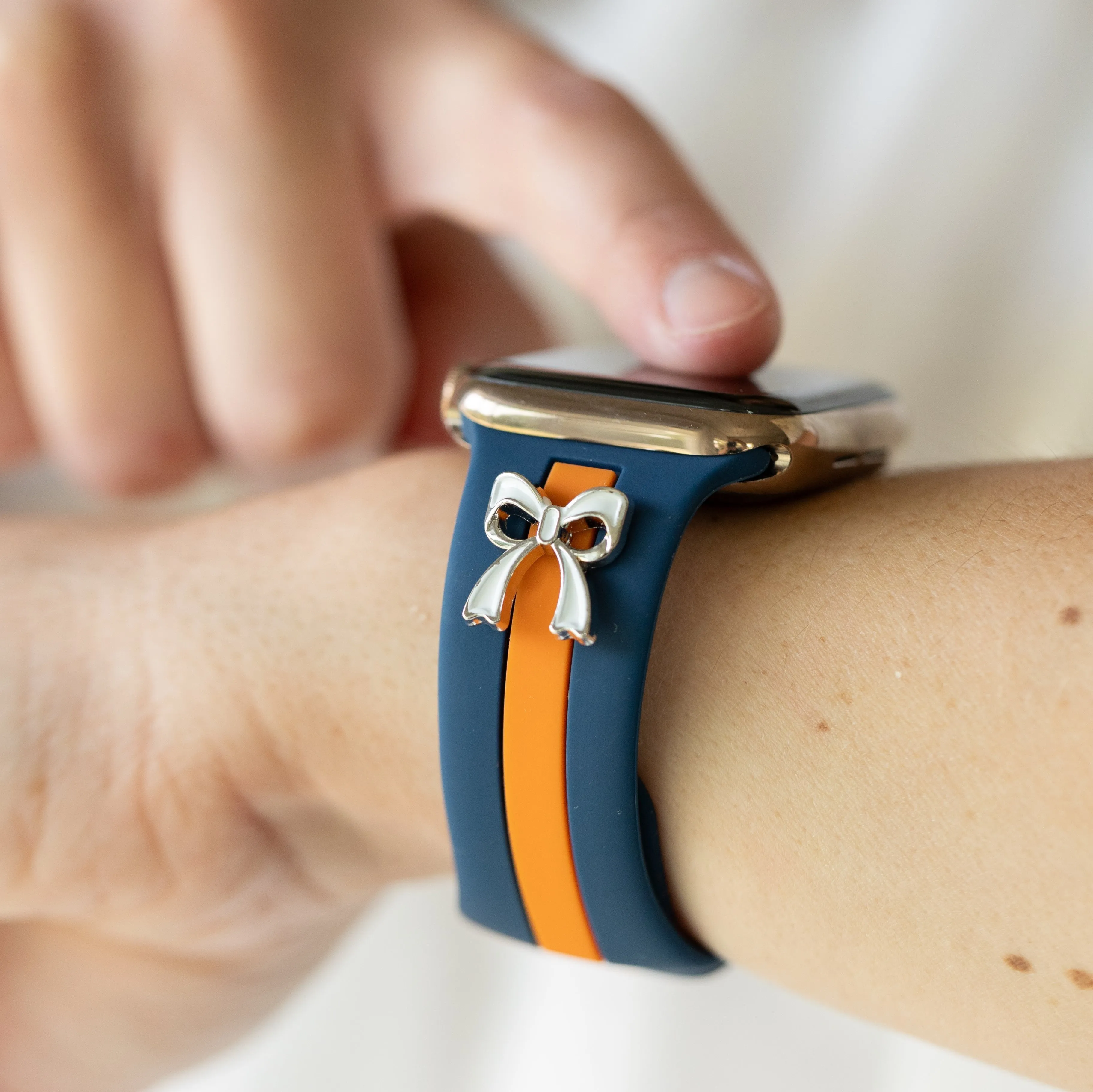 The It Girl Blue & Orange Smart Watch Band sold by Strawberry Avocados product image thumbnail 2