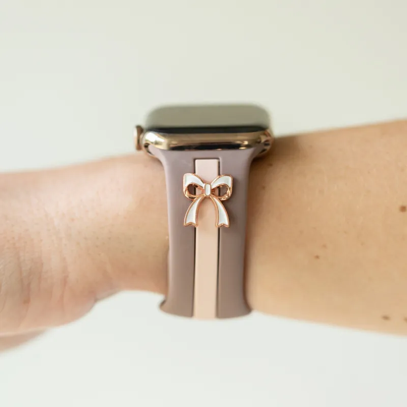 The It Girl Mauve and Blush Smart Watch Band sold by Strawberry Avocados