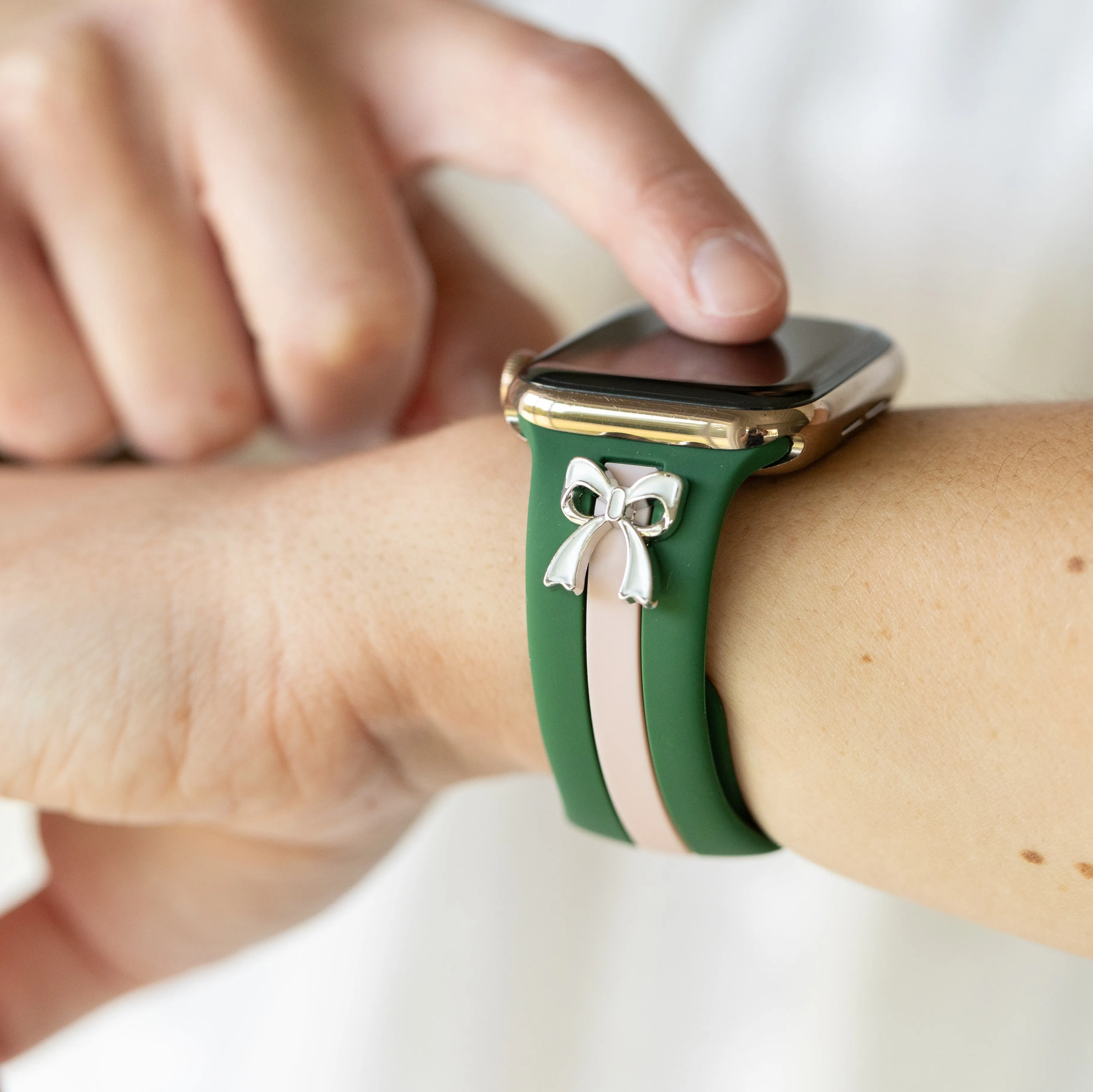 The It Girl Pink and Green Smart Watch Band sold by Strawberry Avocados product image thumbnail 2