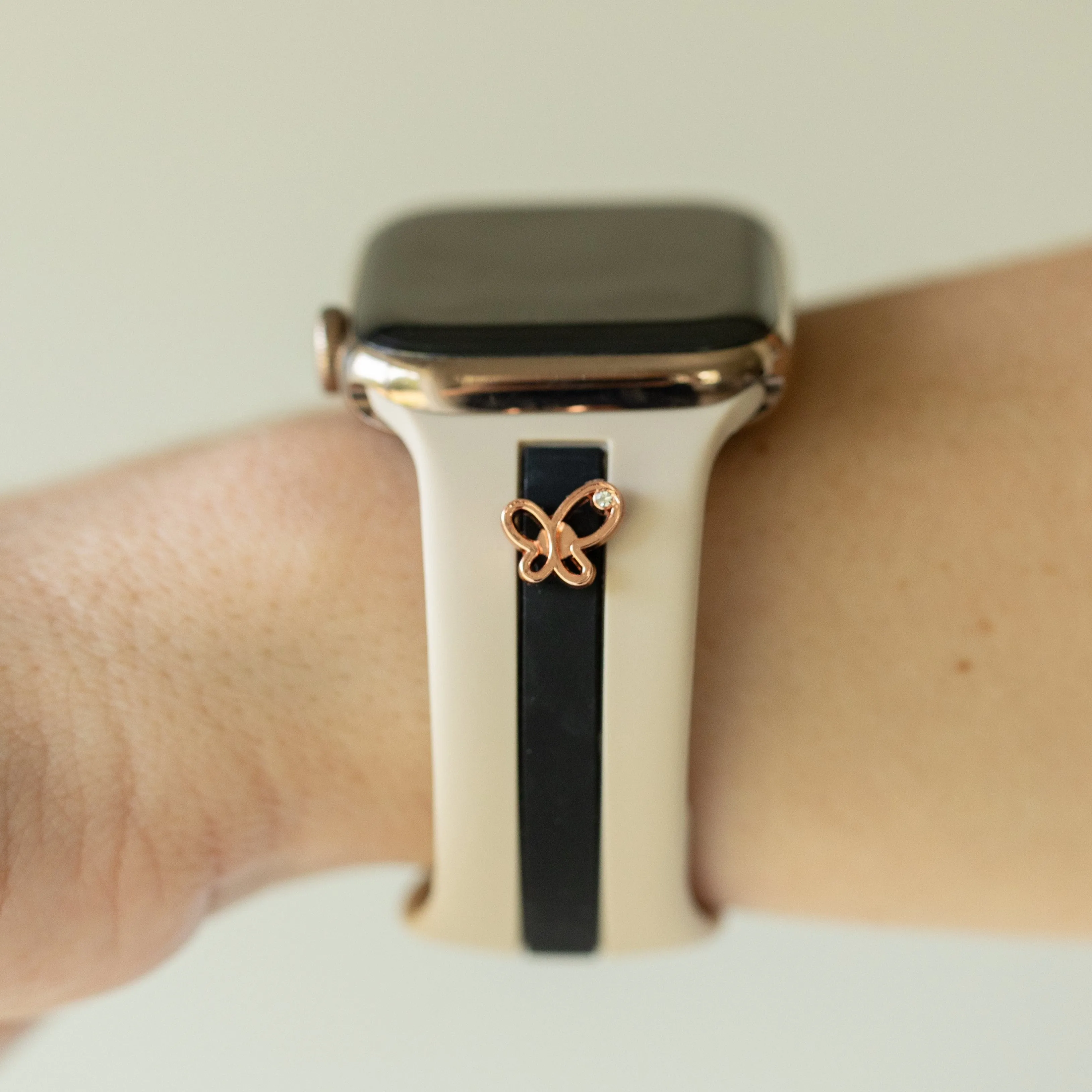 Chasing Butterflies 🦋Nude Sand & Black Smart Watch Band sold by Strawberry Avocados product image thumbnail 3