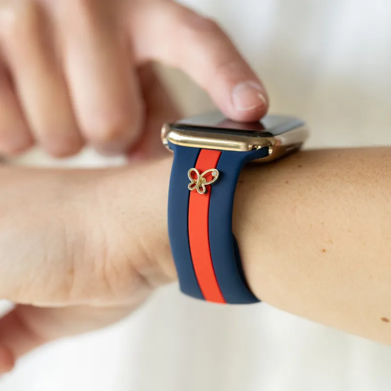 Chasing Butterflies 🦋Blue & Red Smart Watch Band sold by Strawberry Avocados