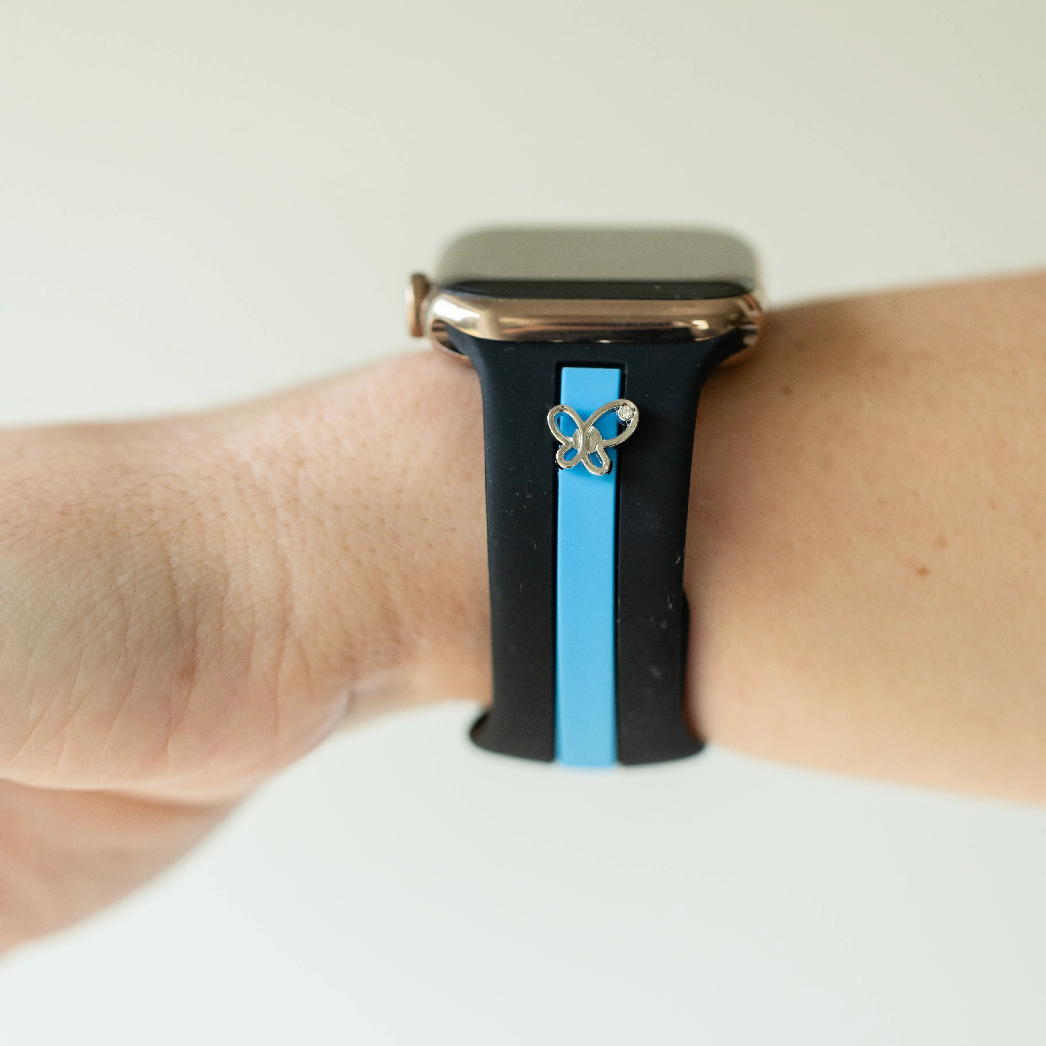 Chasing Butterflies 🦋 Black & Blue Smart Watch Band sold by Strawberry Avocados product image thumbnail 3