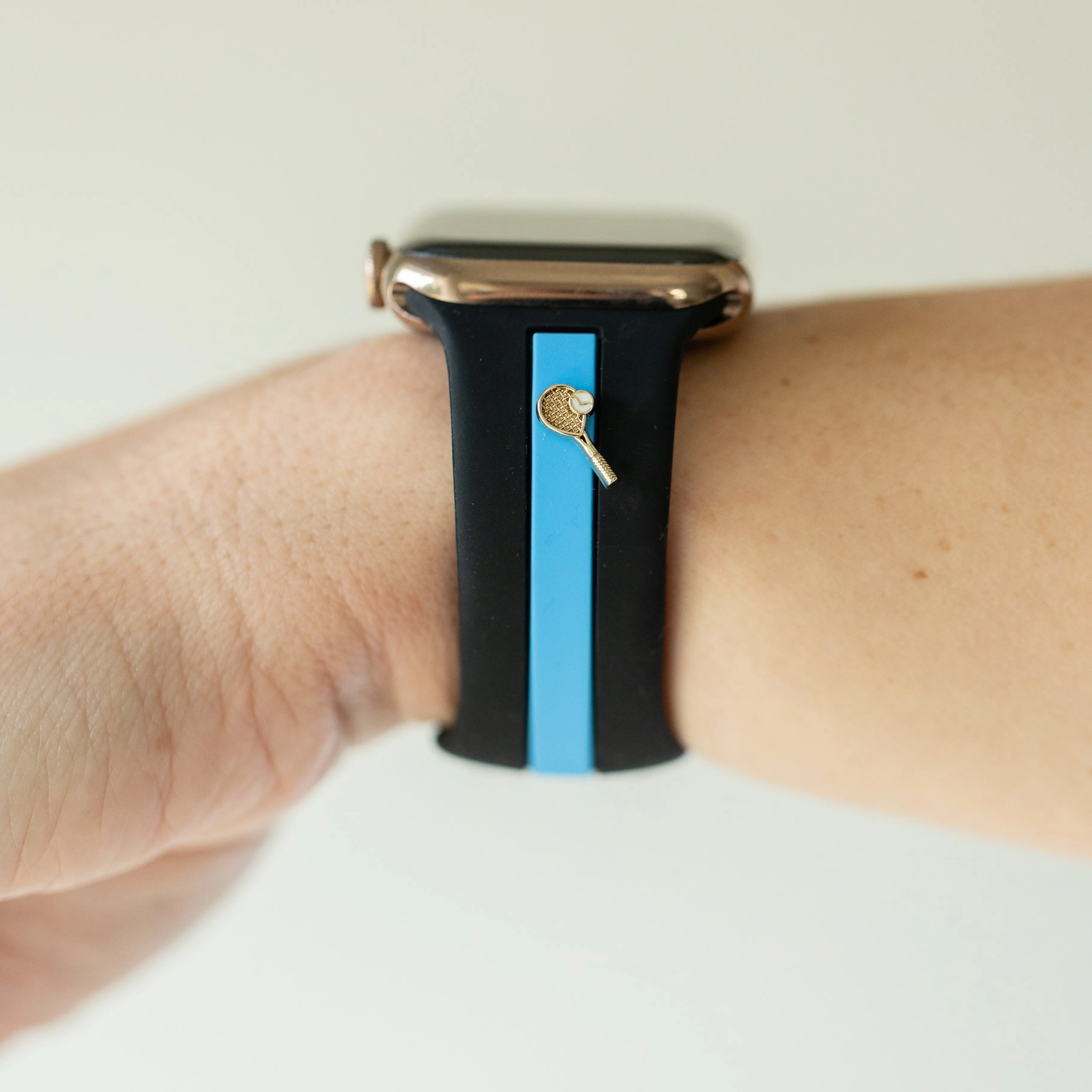 Let's Cause a Racket 🏓 Black & Blue Smart Watch Band sold by Strawberry Avocados