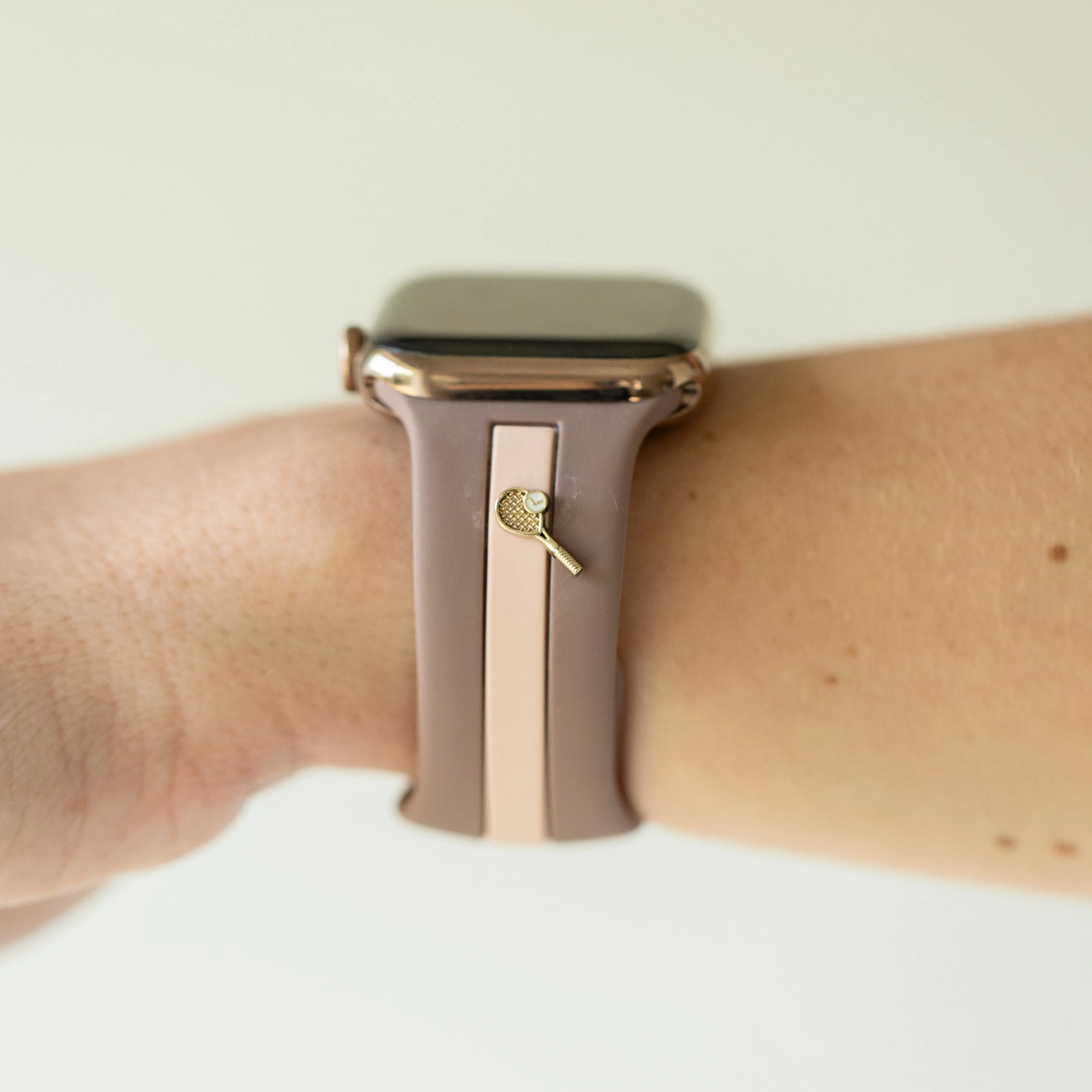 Let's Cause a Racket 🏓Mauve and Blush Smart Watch Band sold by Strawberry Avocados product image thumbnail 3