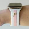 Let's Cause a Racket π White and Bubblegum Smart Watch Band sold by Strawberry Avocados