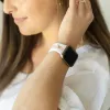 Let's Cause a Racket π White and Bubblegum Smart Watch Band sold by Strawberry Avocados