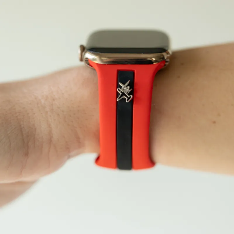 Come Fly With Me✈️ Red & Black Smart Watch Band sold by Strawberry Avocados