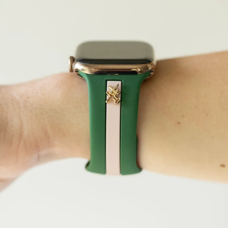 Come Fly With Me✈️ Pink & Green Smart Watch Band sold by Strawberry Avocados