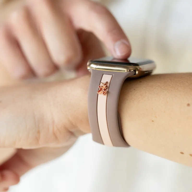 Come Fly With Me✈️ Mauve and Blush Smart Watch Band sold by Strawberry Avocados