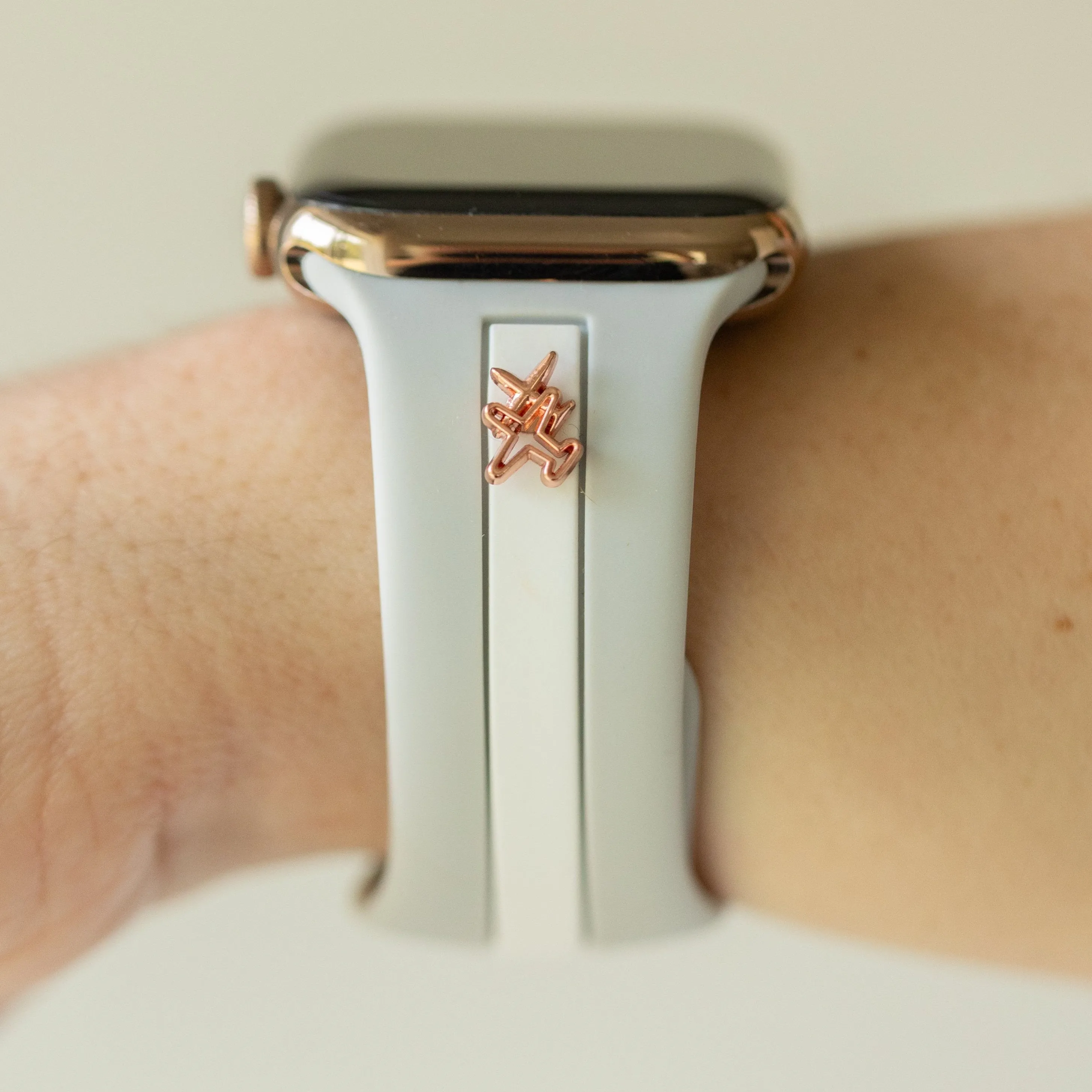 Come Fly With Me✈️Gray & White Smart Watch Band sold by Strawberry Avocados