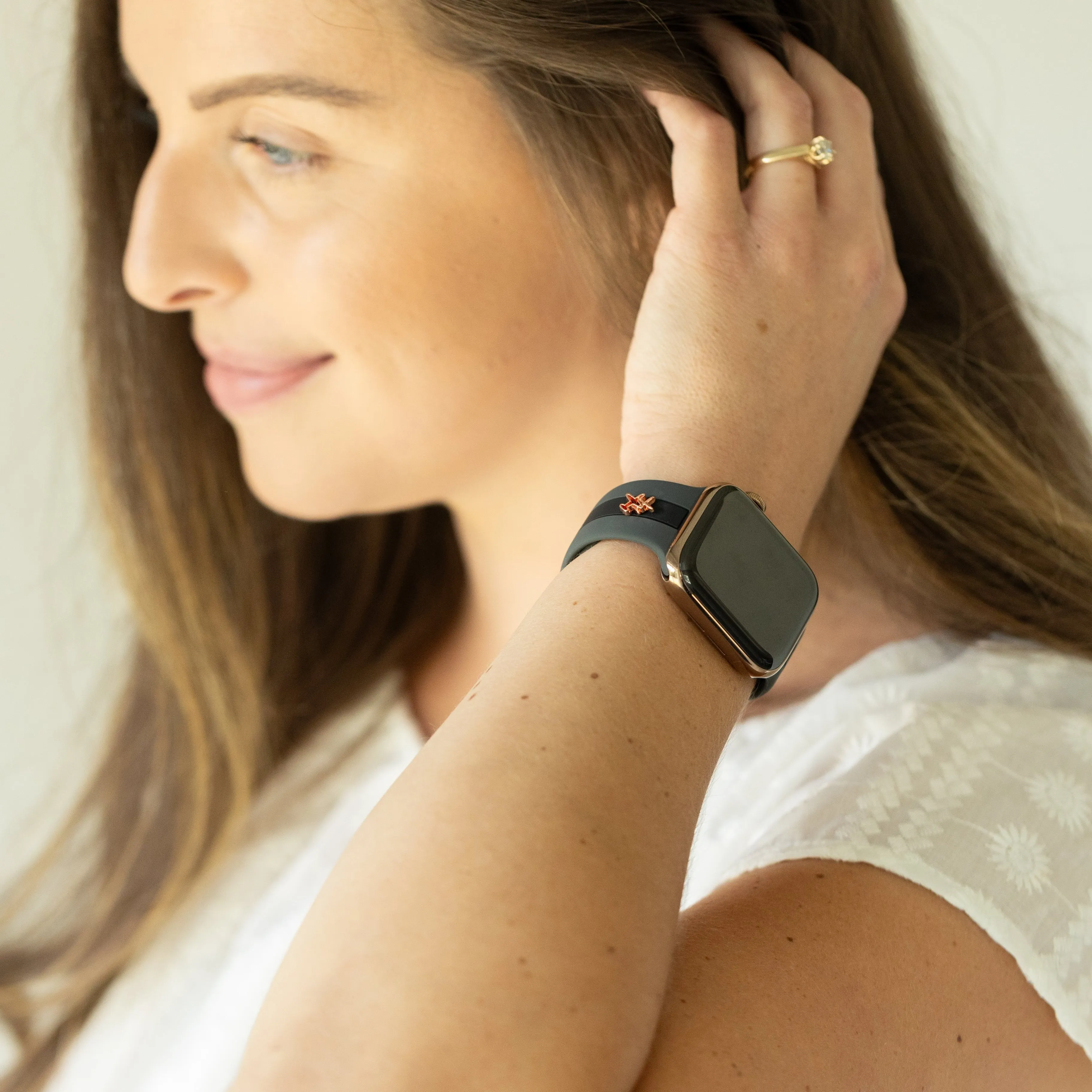 Come Fly With Me✈️Gray & Black Smart Watch Band sold by Strawberry Avocados product image thumbnail 2