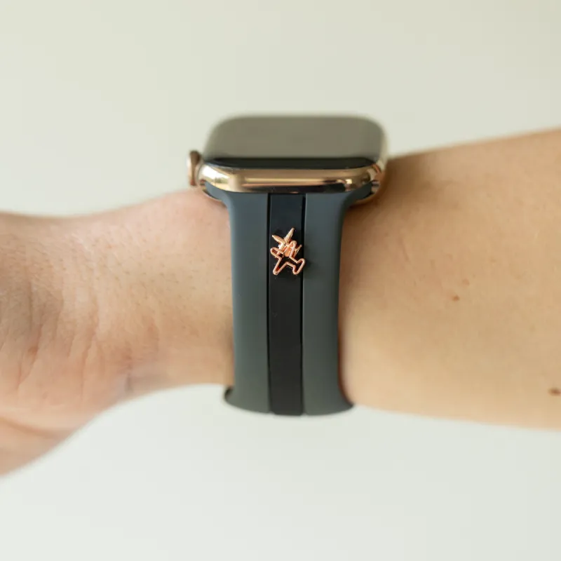 Come Fly With Me✈️Gray & Black Smart Watch Band sold by Strawberry Avocados