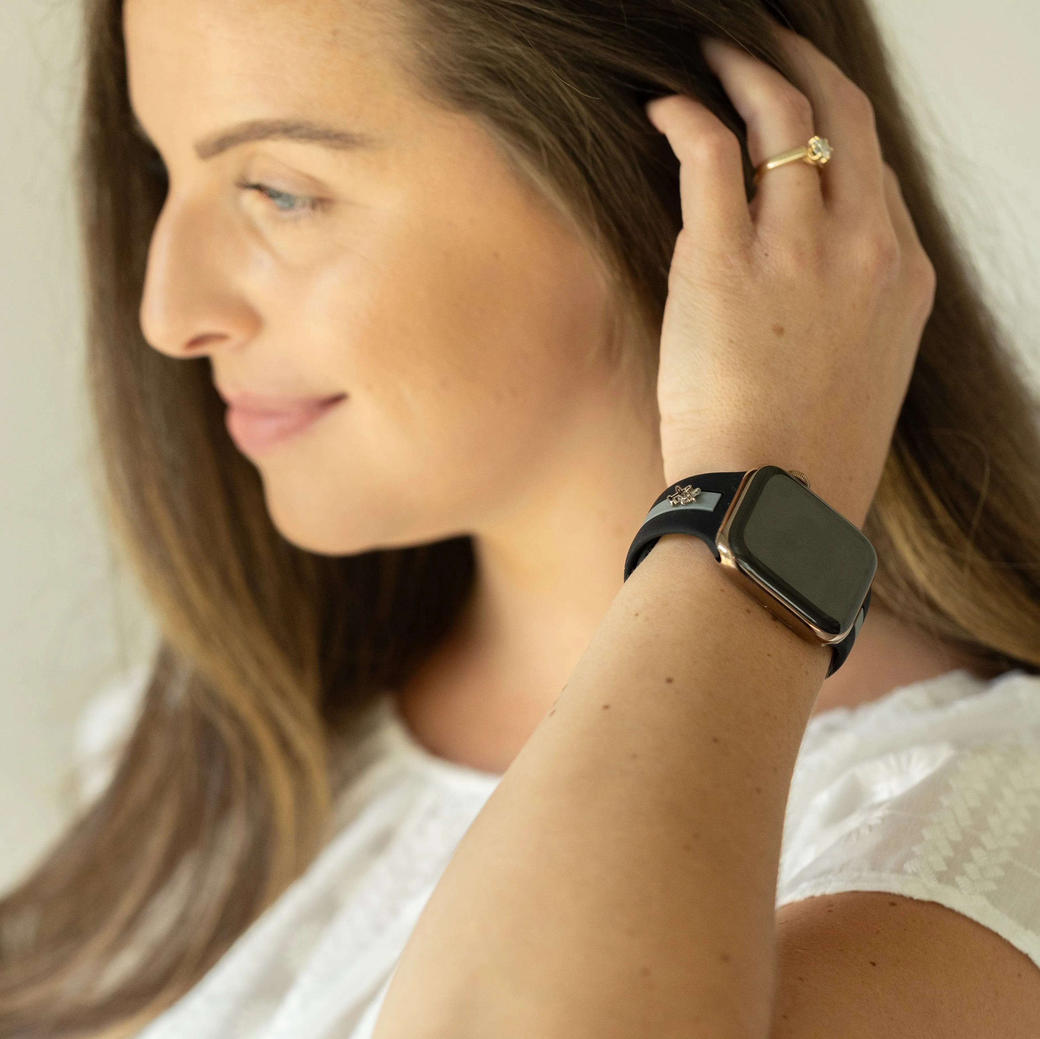 Come Fly With Me✈️ Black & Gray Smart Watch Band sold by Strawberry Avocados product image thumbnail 3