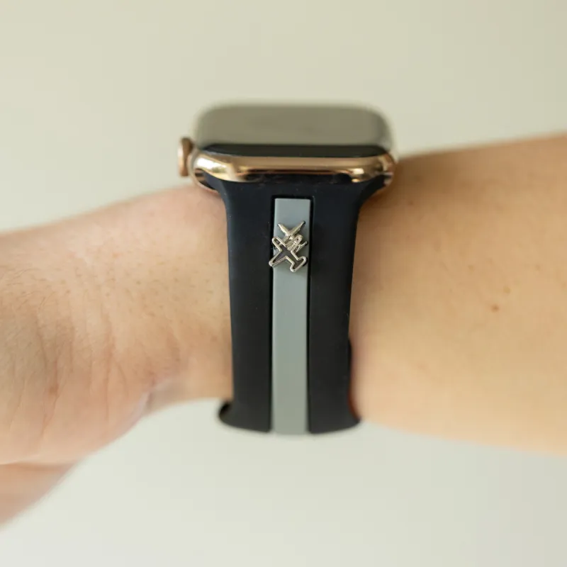 Come Fly With Me✈️ Black & Gray Smart Watch Band sold by Strawberry Avocados