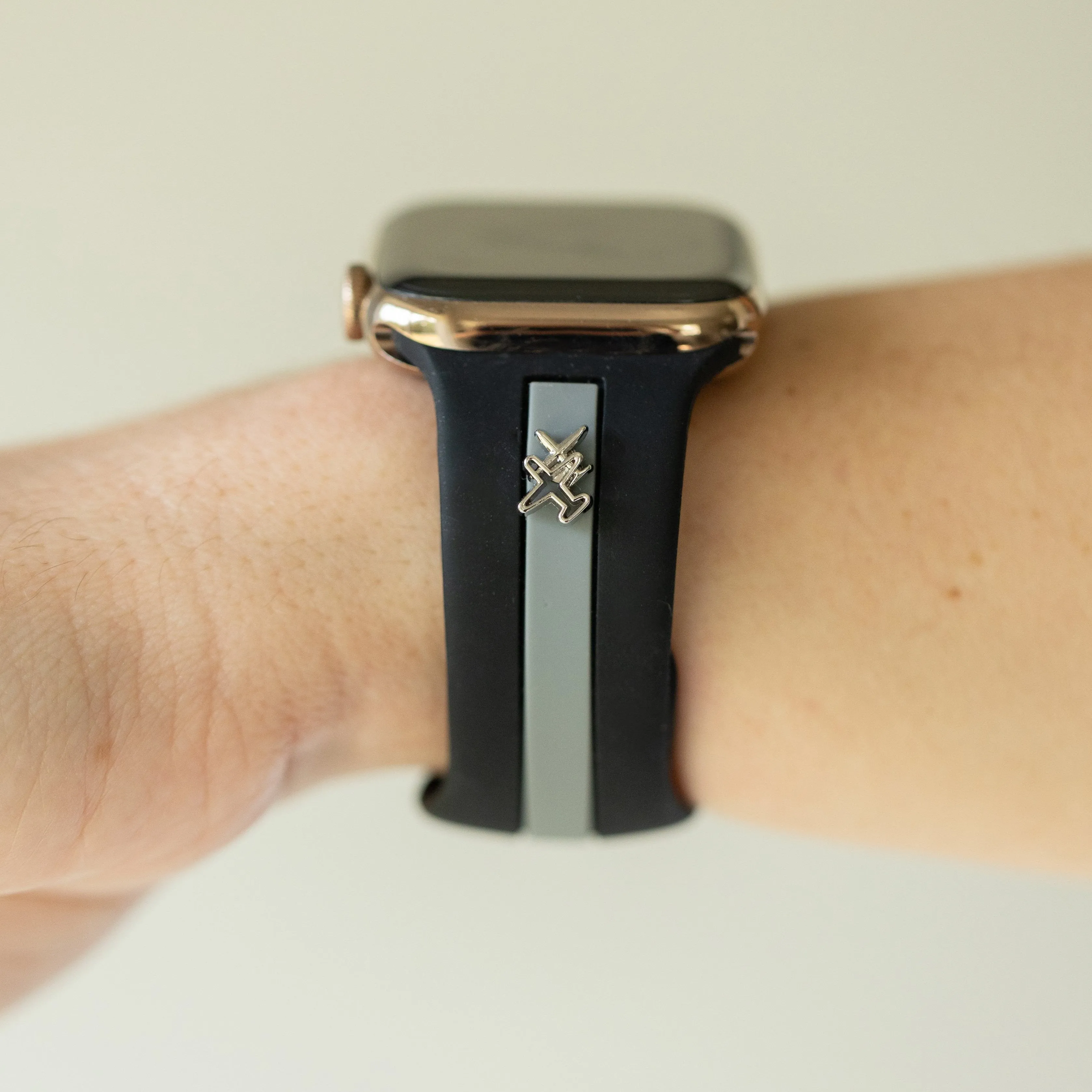 Come Fly With Me✈️ Black & Gray Smart Watch Band sold by Strawberry Avocados