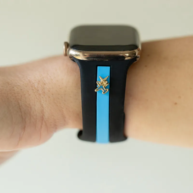 Come Fly With Me✈️ Black & Blue Smart Watch Band sold by Strawberry Avocados