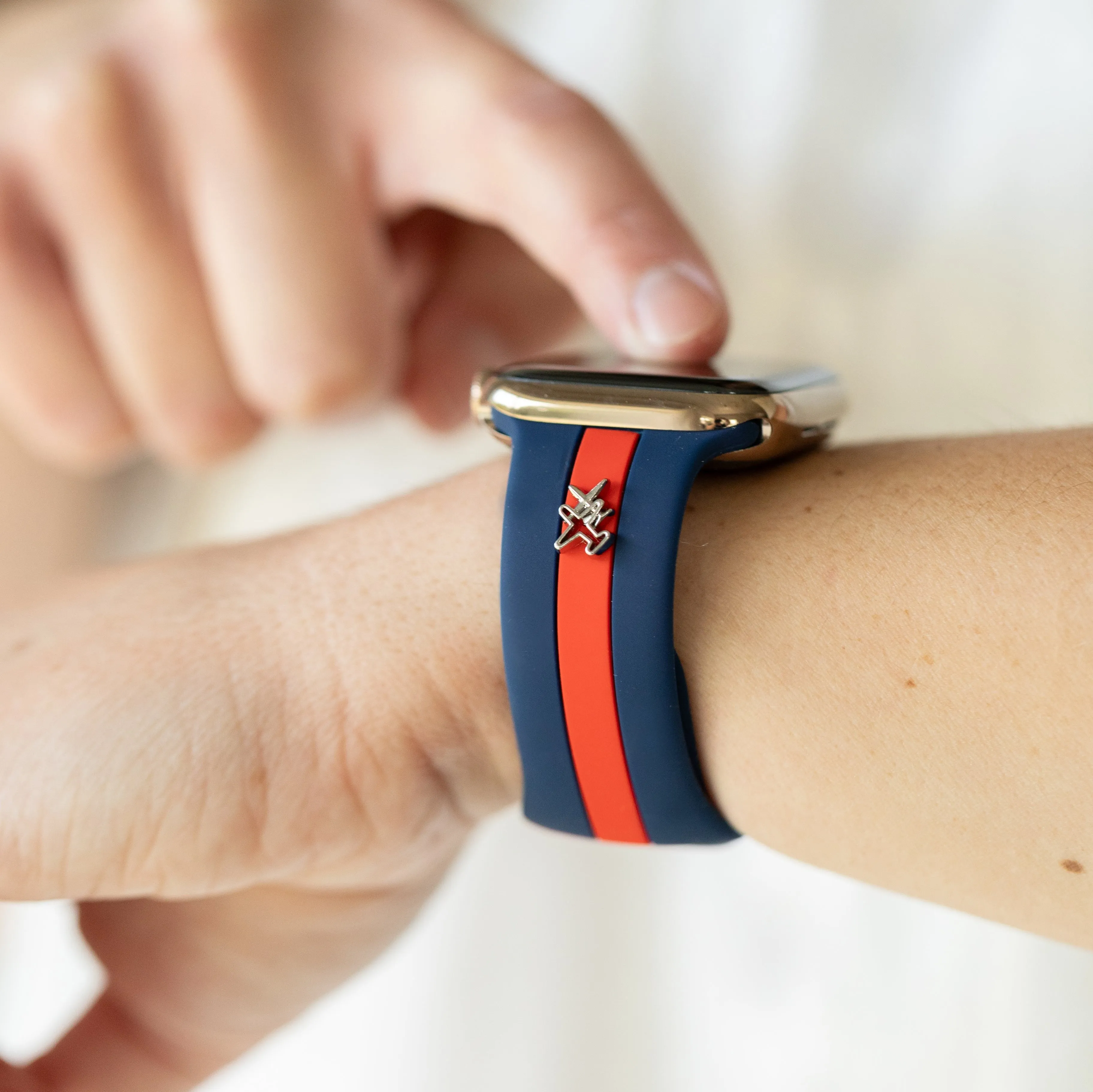 Come Fly With Me✈️Blue & Red Smart Watch Band sold by Strawberry Avocados product image thumbnail 3