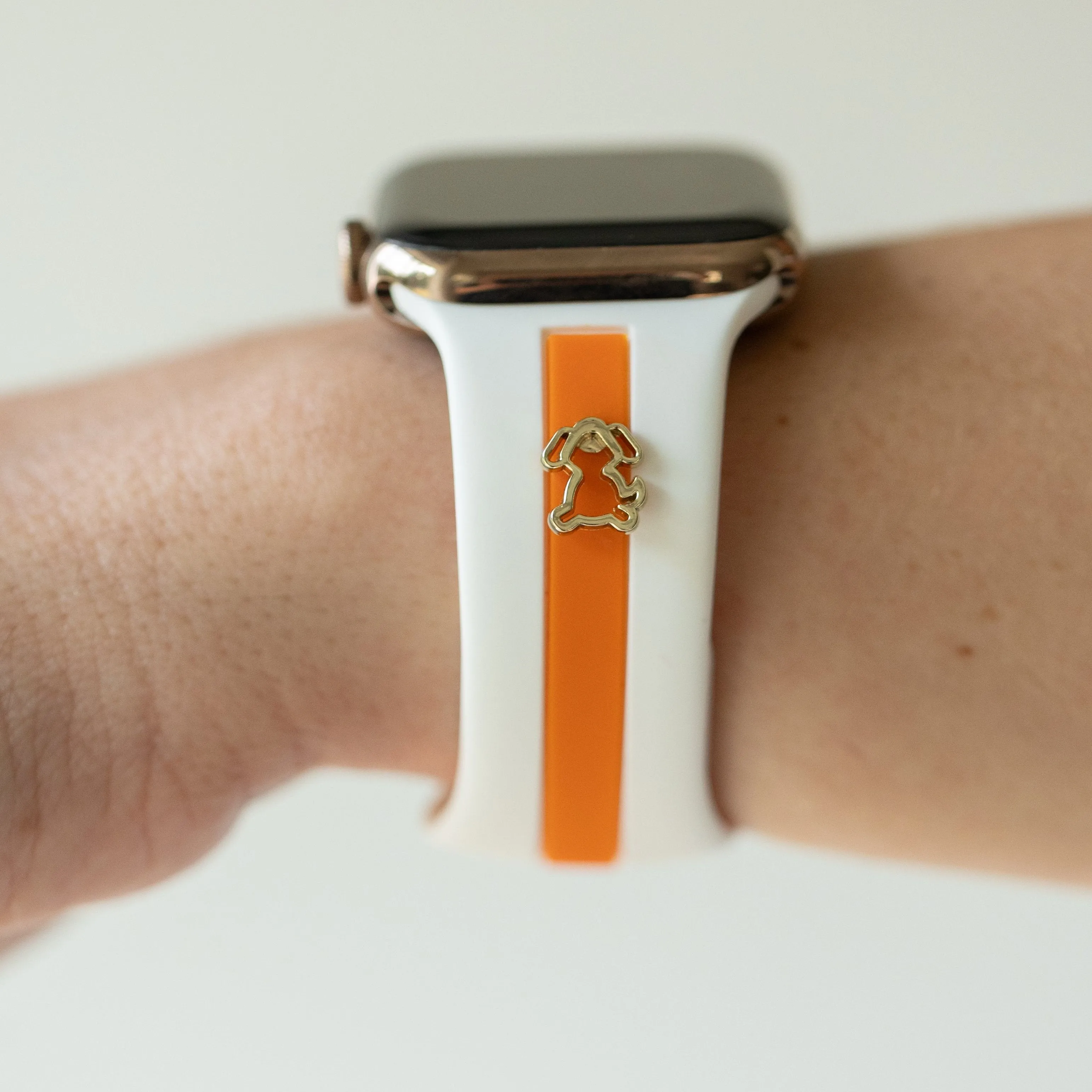 Dog Gone Love🐾 White & Orange Smart Watch Band sold by Strawberry Avocados product image thumbnail 3