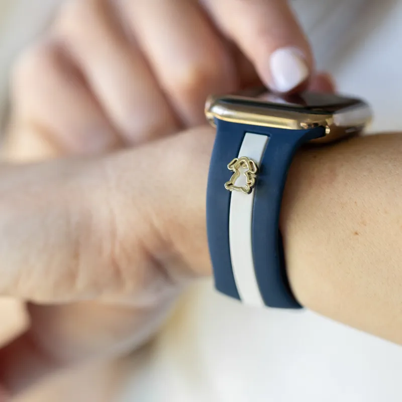 Dog Gone Love🐾Nautical Blue & White Smart Watch Band sold by Strawberry Avocados