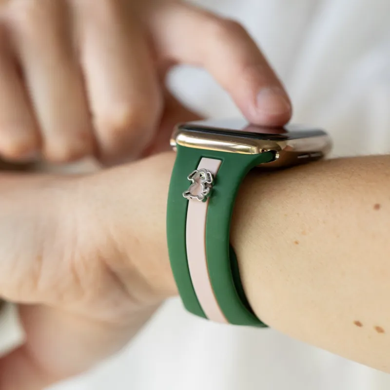 Dog Gone Love🐾 Pink & Green Smart Watch Band sold by Strawberry Avocados