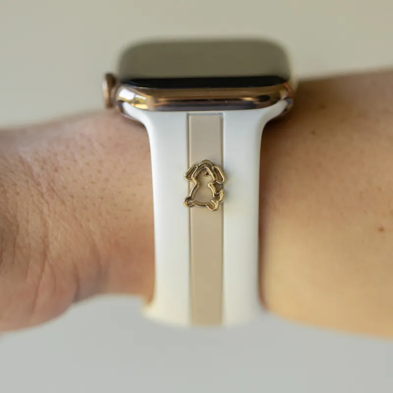 Dog Gone Love🐾 White & Nude Sand Smart Watch Band sold by Strawberry Avocados
